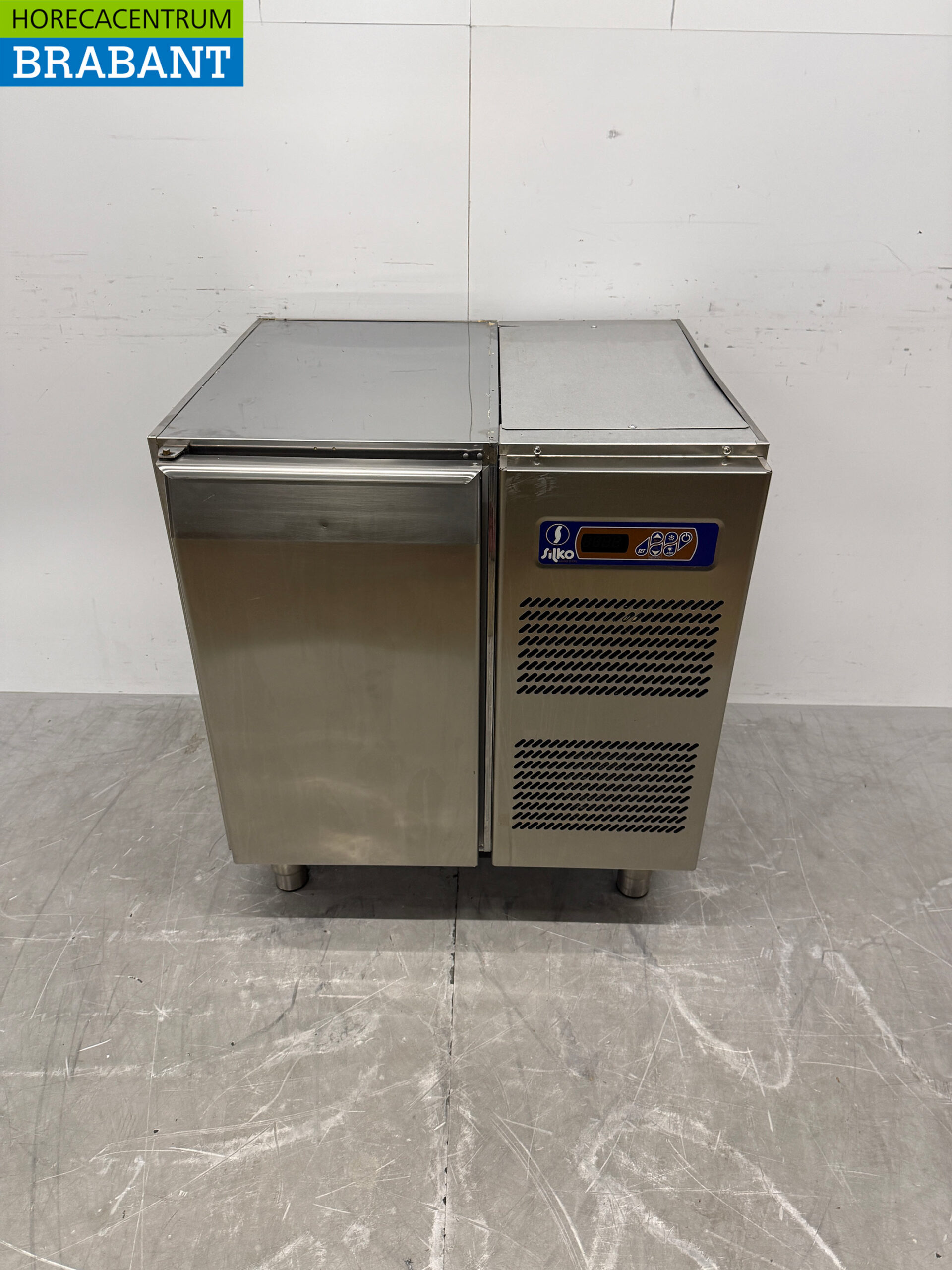 Edelstahl Silko gekühlte Werkbank 1 Tür 76 cm 230V Horeca