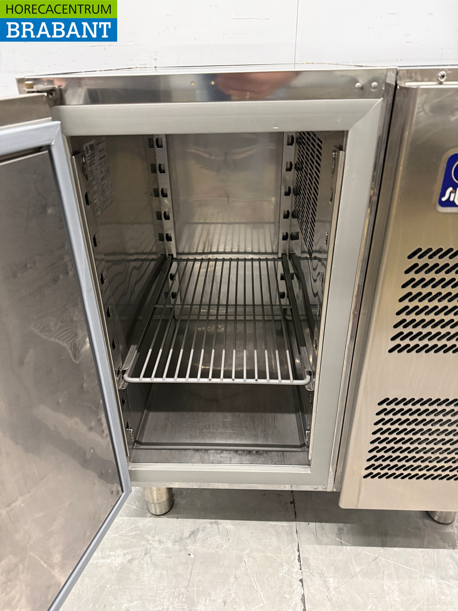 Edelstahl Silko gekühlte Werkbank 1 Tür 76 cm 230V Horeca – Bild 4