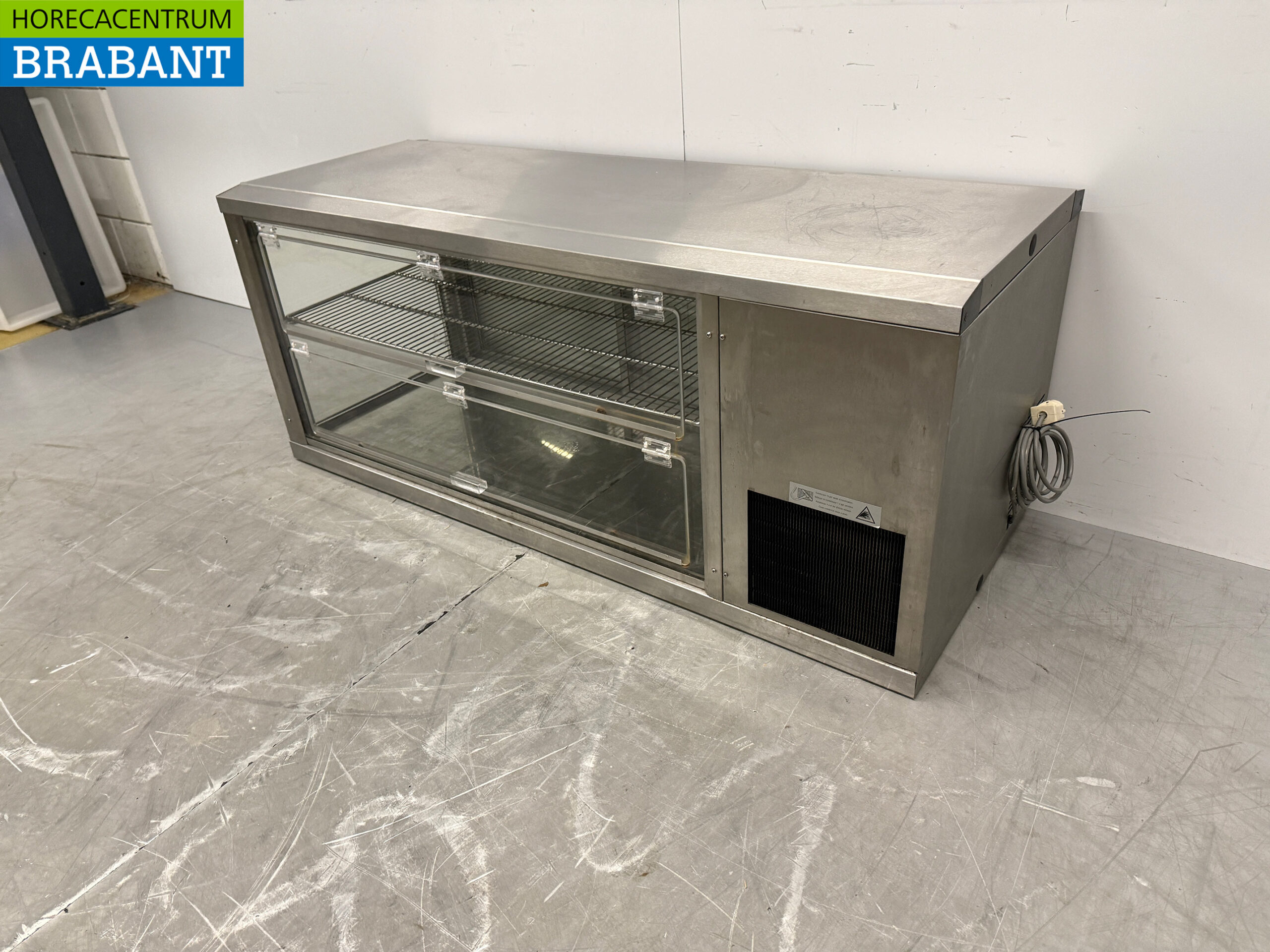 Edelstahl Gamko Vitrine 2 Klappen 131 cm 230V Horeca – Bild 2
