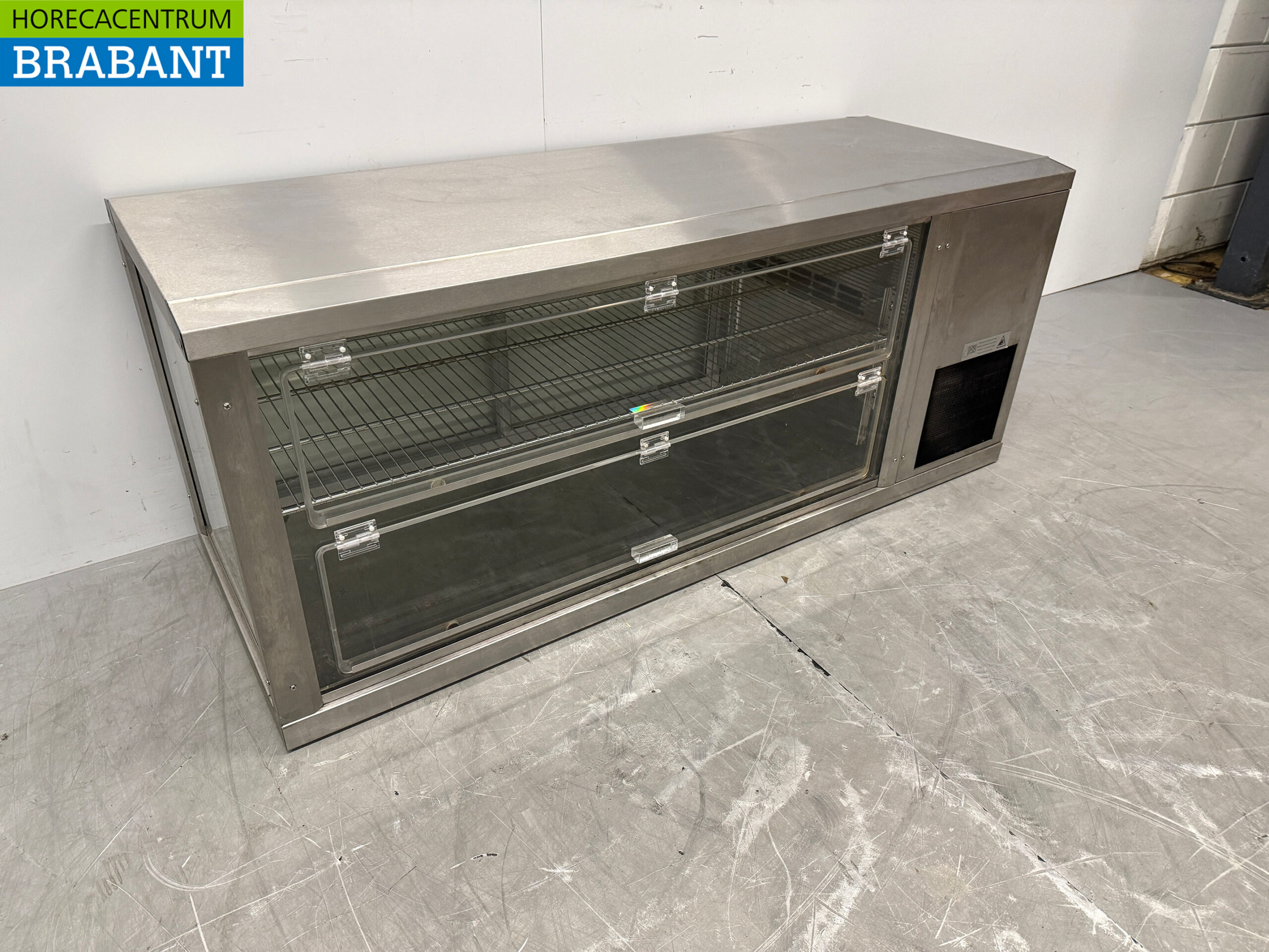 Edelstahl Gamko Vitrine 2 Klappen 131 cm 230V Horeca – Bild 3