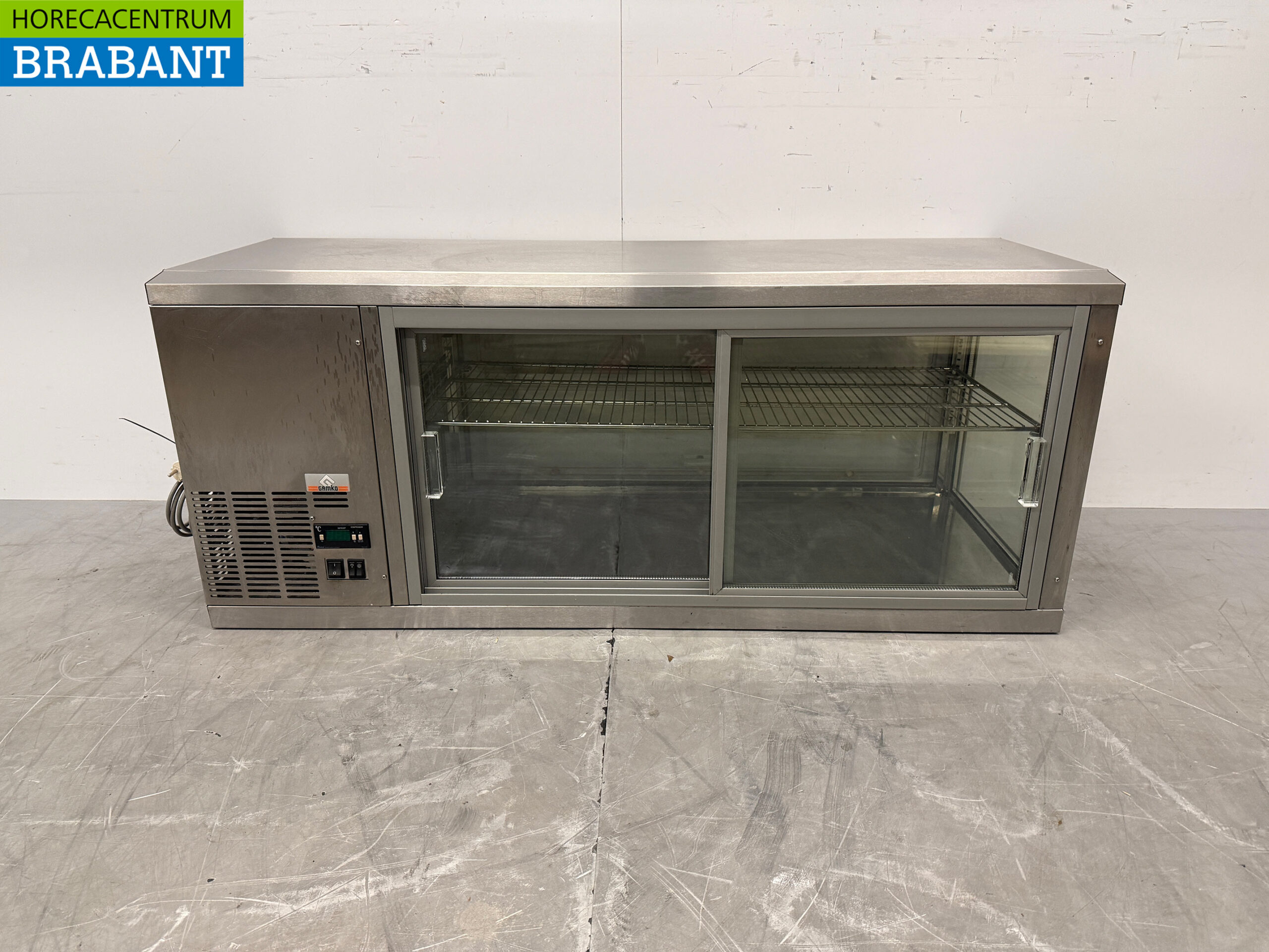 Edelstahl Gamko Vitrine 2 Klappen 131 cm 230V Horeca – Bild 4