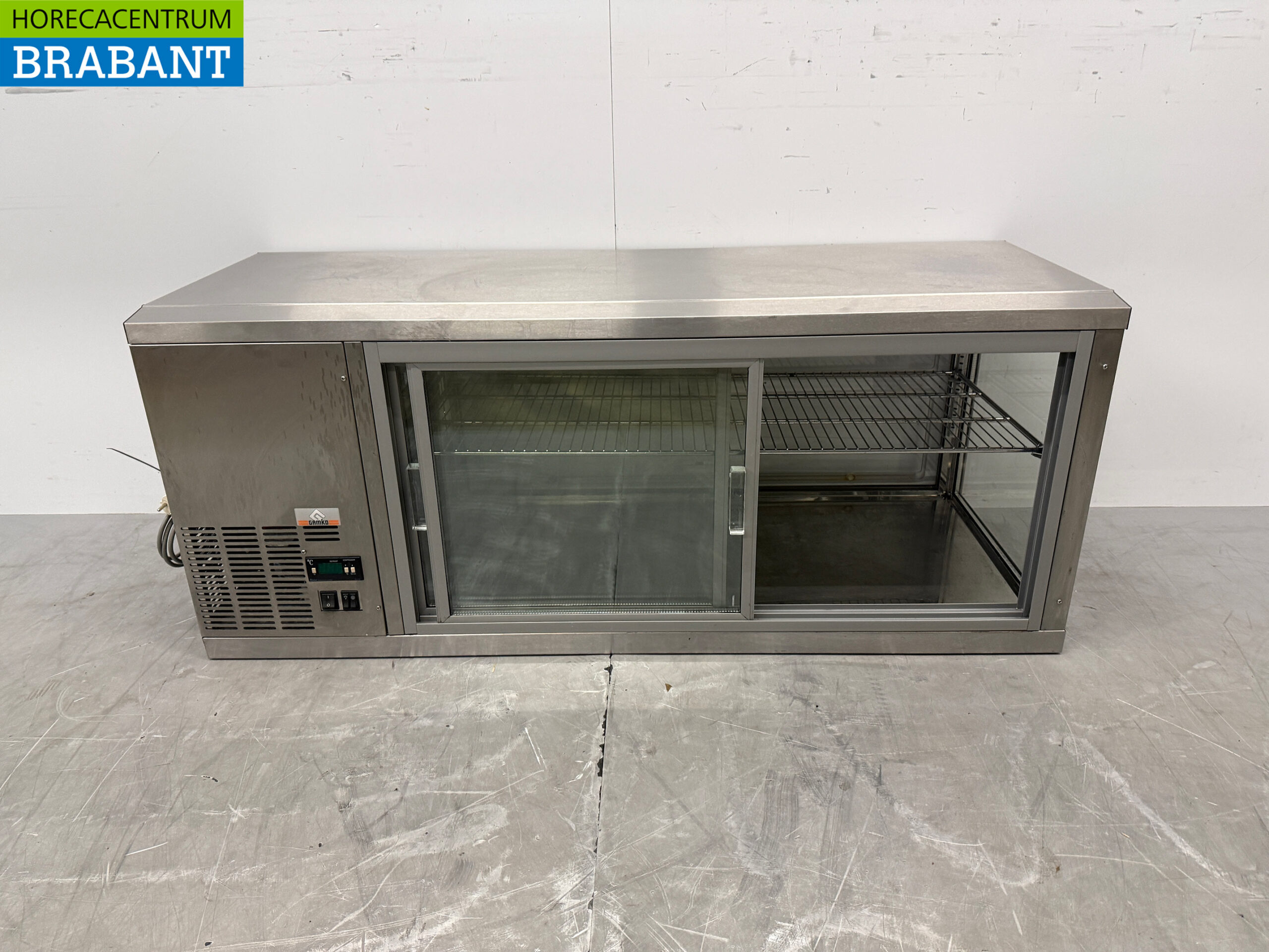 Edelstahl Gamko Vitrine 2 Klappen 131 cm 230V Horeca – Bild 5