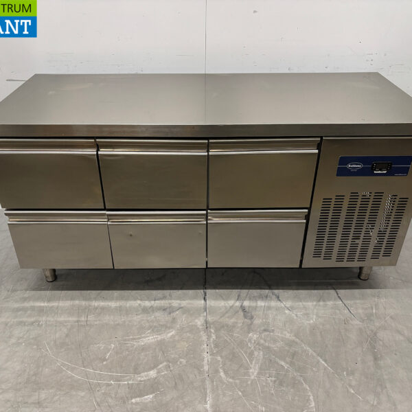 Edelstahl Rubbens Gekühlte Werkbank 6 Schubladen 175,5 cm 230V Horeca