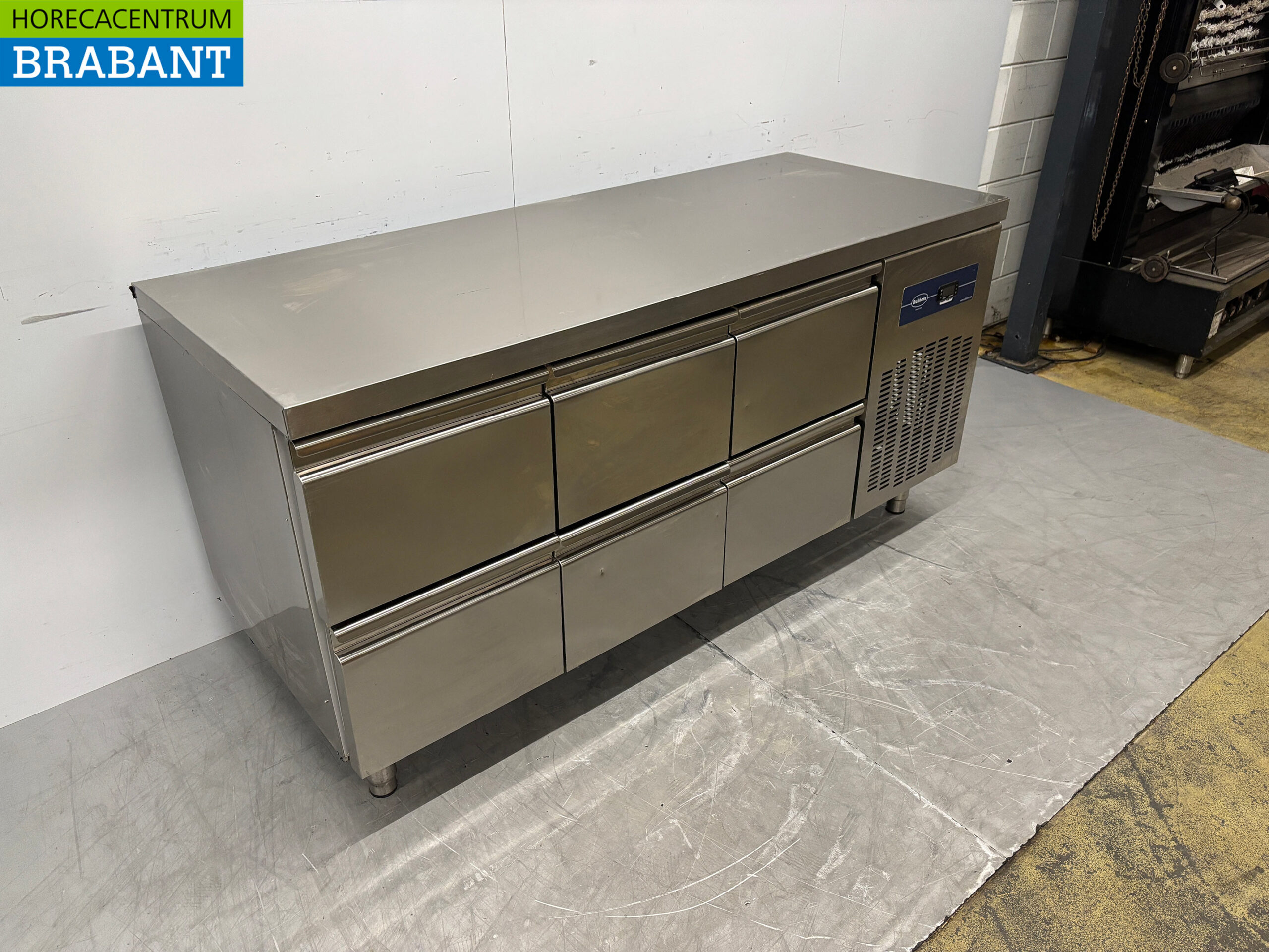 Edelstahl Rubbens Gekühlte Werkbank 6 Schubladen 175,5 cm 230V Horeca – Bild 3