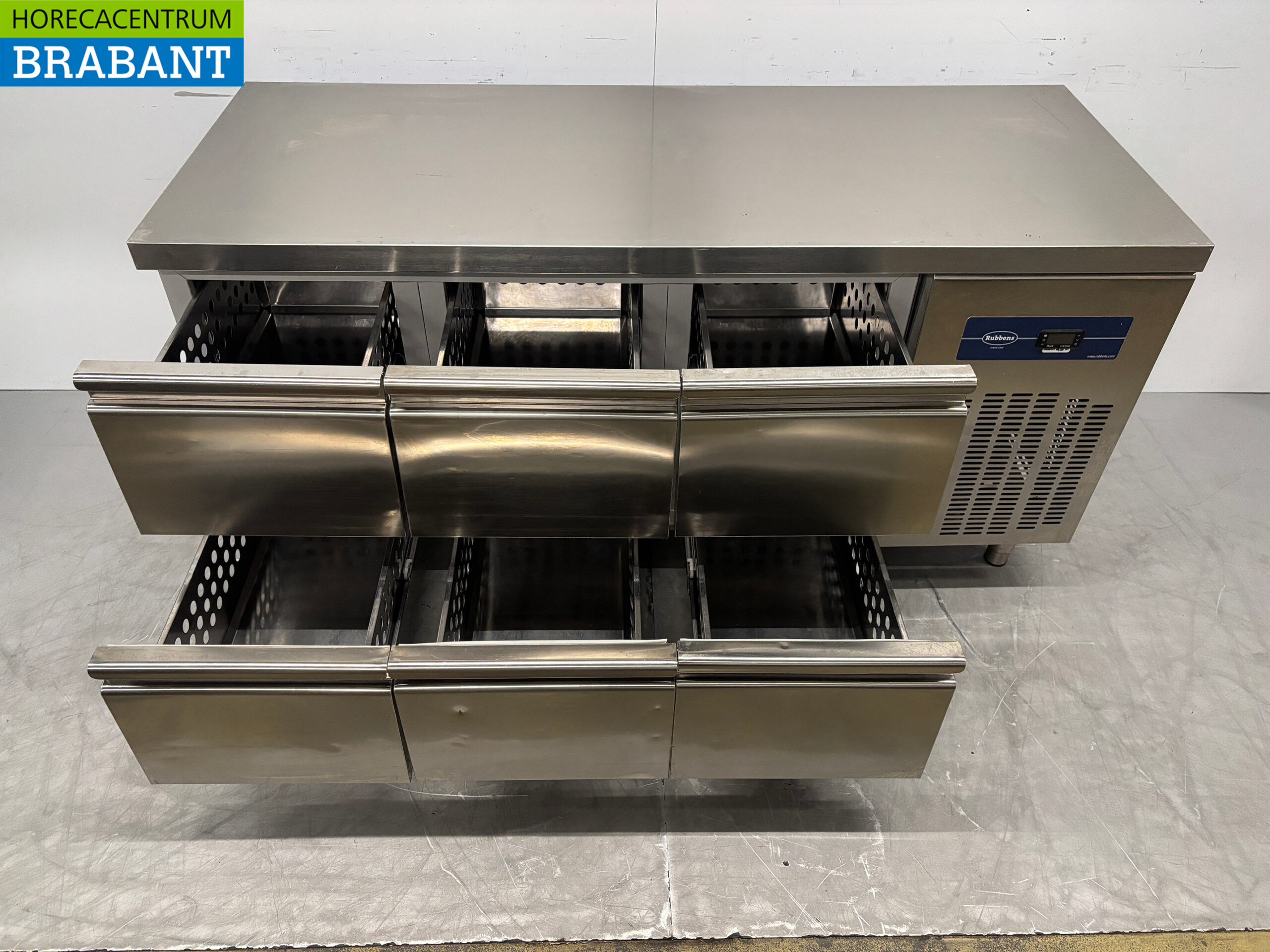Edelstahl Rubbens Gekühlte Werkbank 6 Schubladen 175,5 cm 230V Horeca – Bild 4