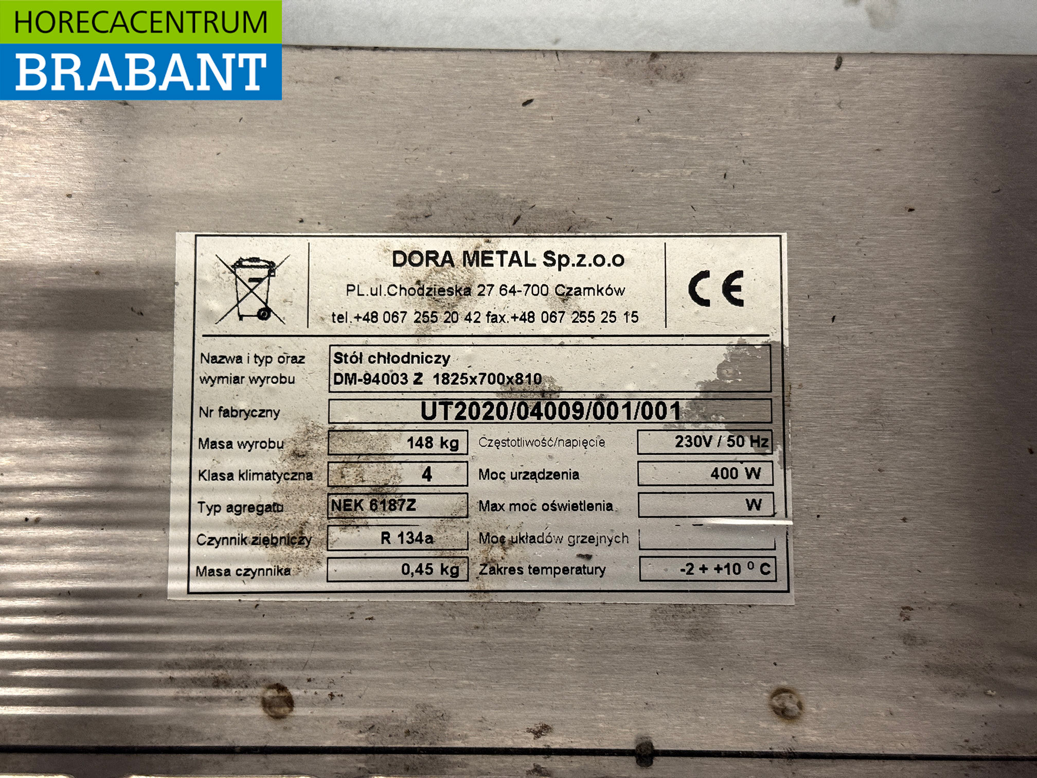 Edelstahl Dora Metall Kühltheke 4 Schubladen und 1 Tür 182 cm 230V Horeca – Bild 6
