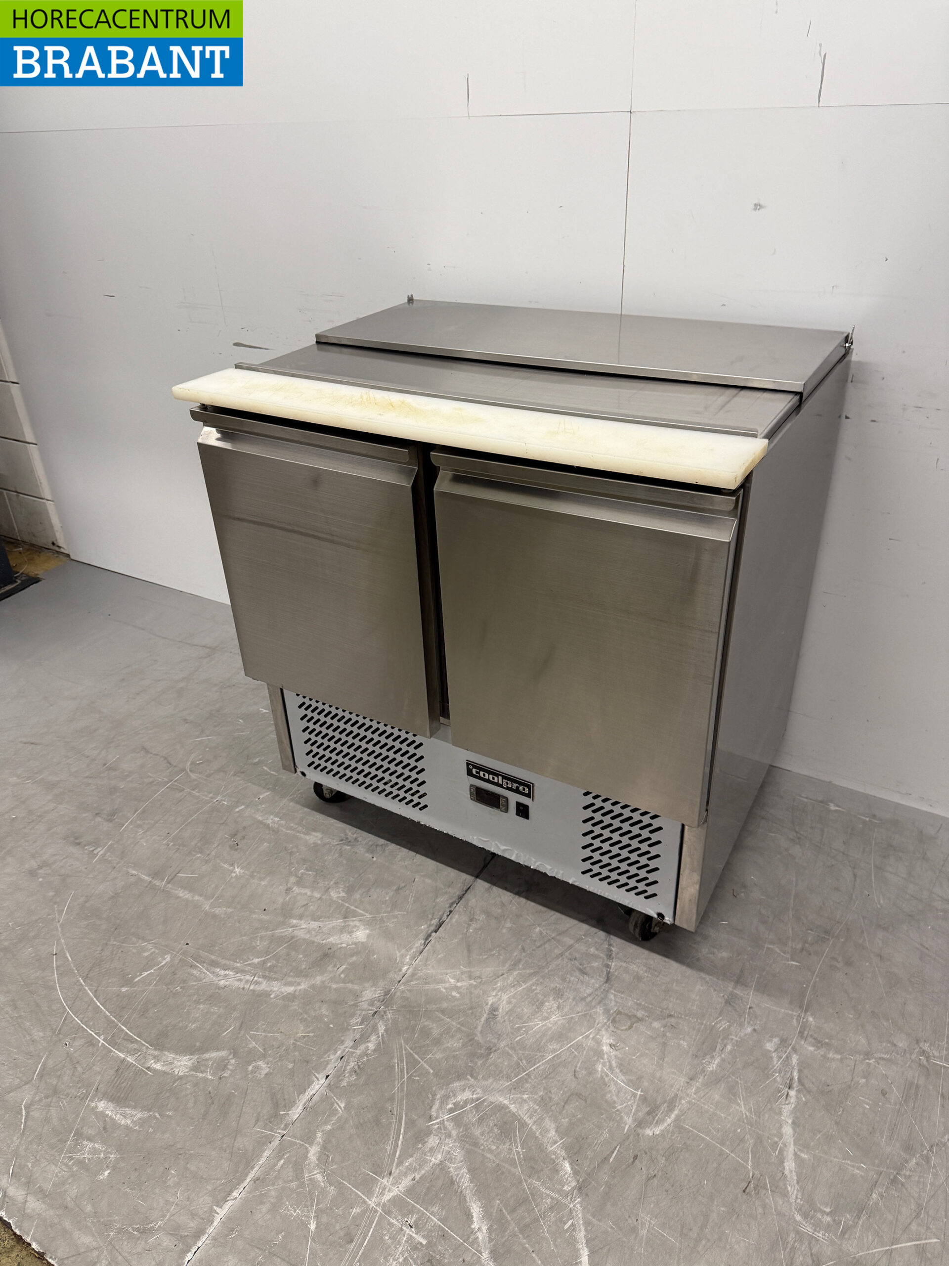 Edelstahl Coolpro Mobile Saladette Kühltheke 2 Türen 90,5 cm 230V Horeca – Bild 2