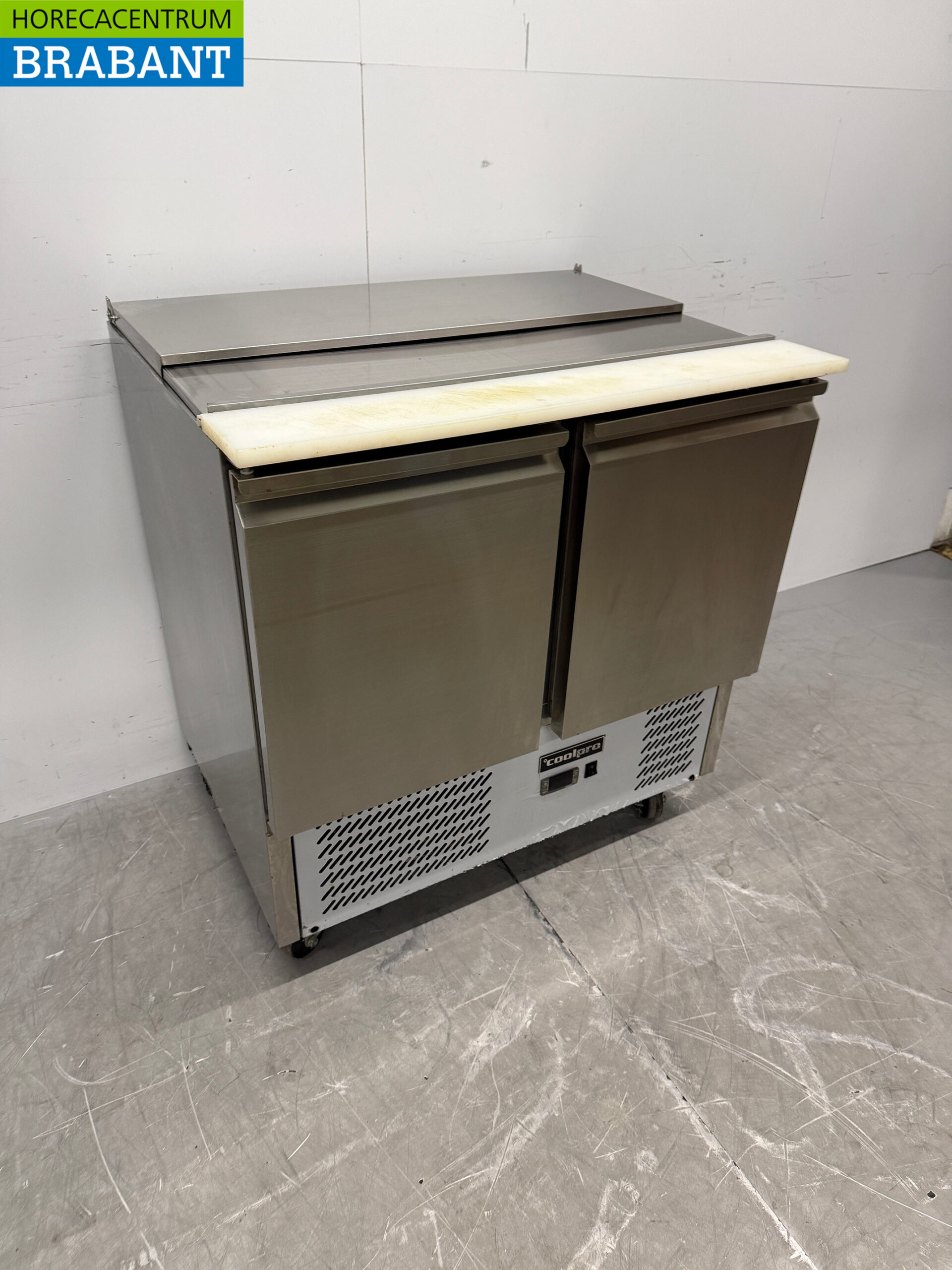 Edelstahl Coolpro Mobile Saladette Kühltheke 2 Türen 90,5 cm 230V Horeca – Bild 3