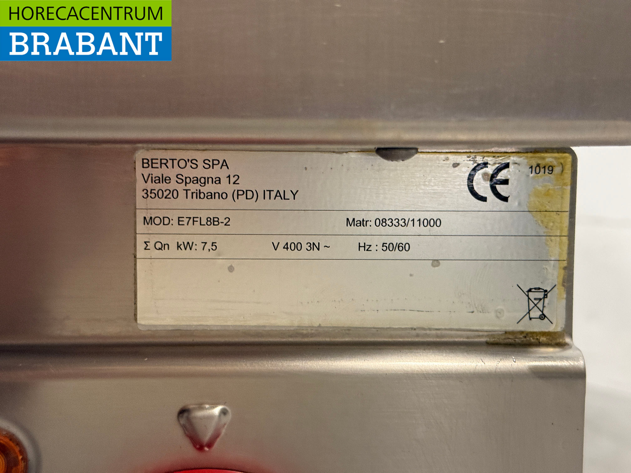 Berto's Glatte Backplatte aus Edelstahl Grillplatte 80 cm 400V Horeca – Bild 5