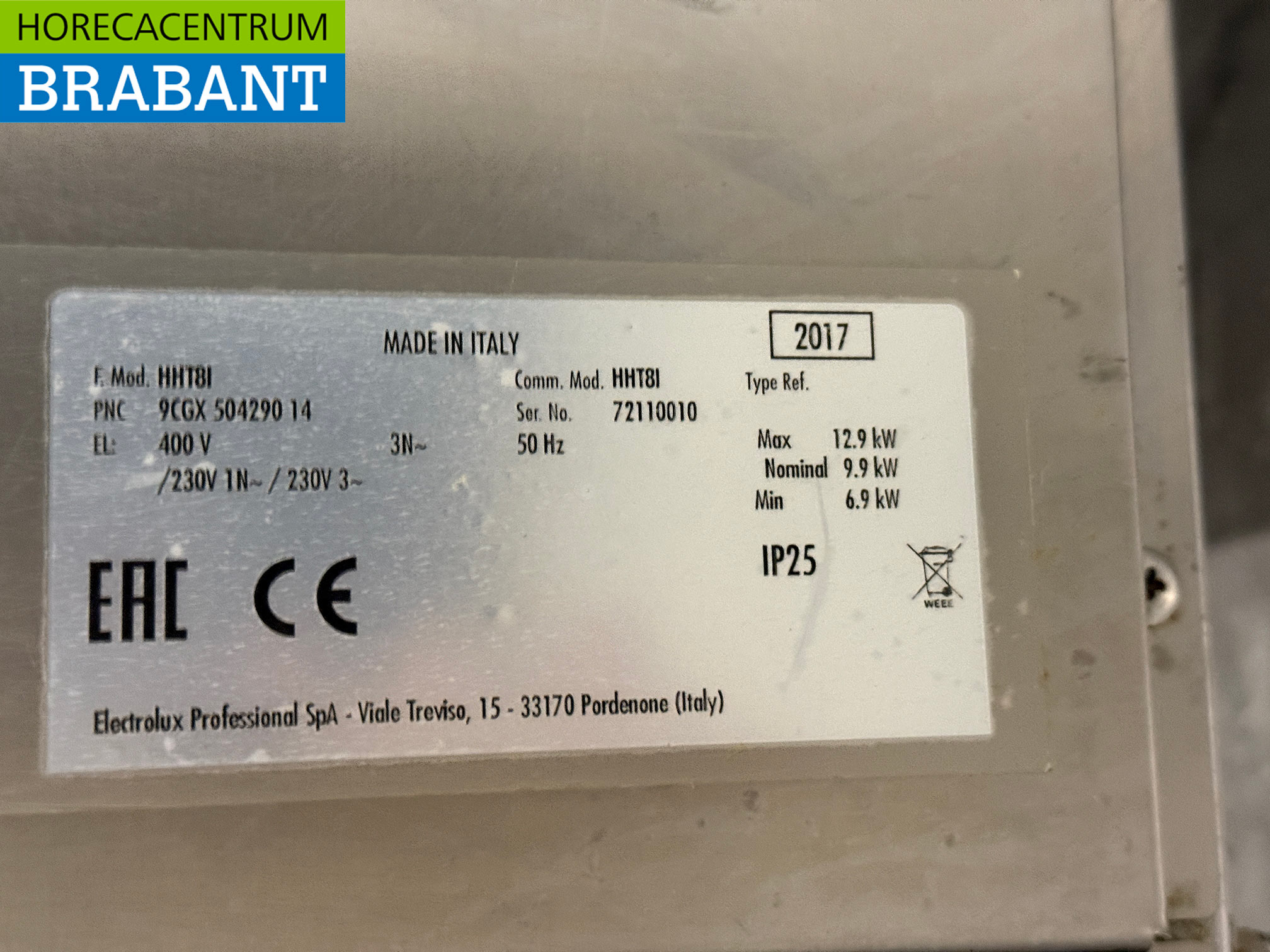 Zanussi HHT8 Durchlaufgeschirrspüler aus Edelstahl mit Ablaufpumpe 400V Horeca – Bild 6