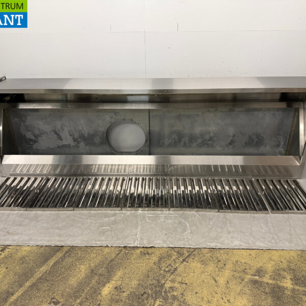 Dunstabzugshaube aus Edelstahl Dunstabzugshaube mit Lamellenfilter 300 cm Box Modell 230V Horeca
