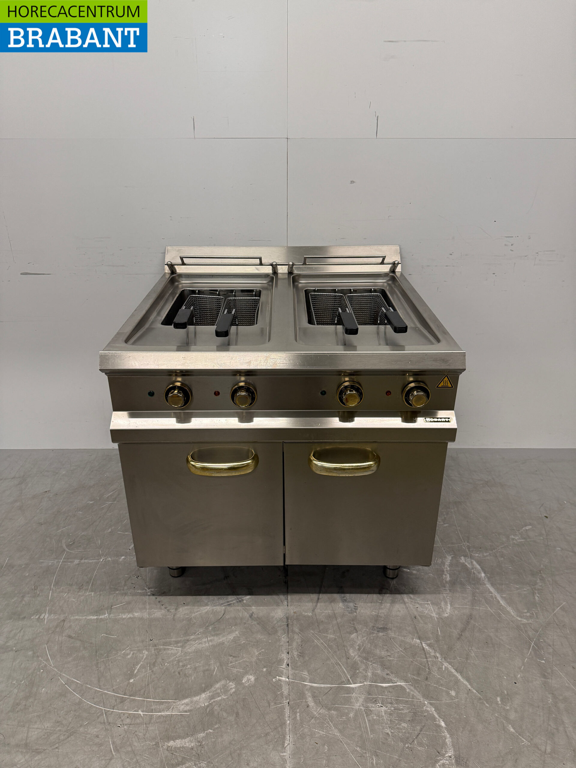 Hobart Doppelfritteuse aus Edelstahl 2 x 18 Liter 2 x 400V Horeca