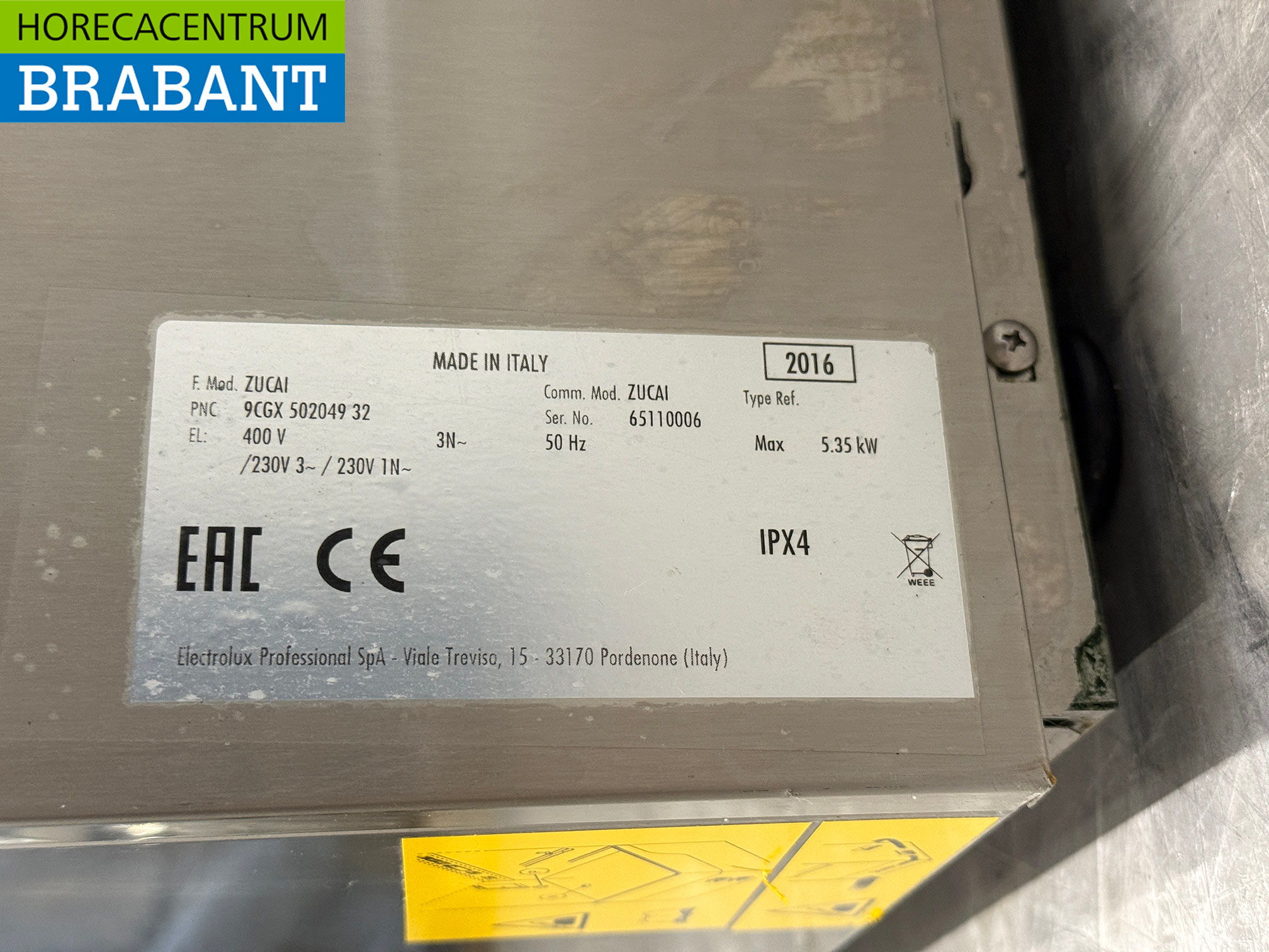 Zanussi Zucai Geschirrspüler aus Edelstahl 400V Horeca – Bild 6