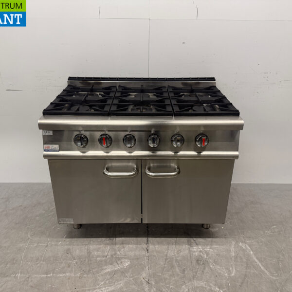 Bon-Line 6-Flammen-Herd aus Edelstahl 105 cm GAS Catering