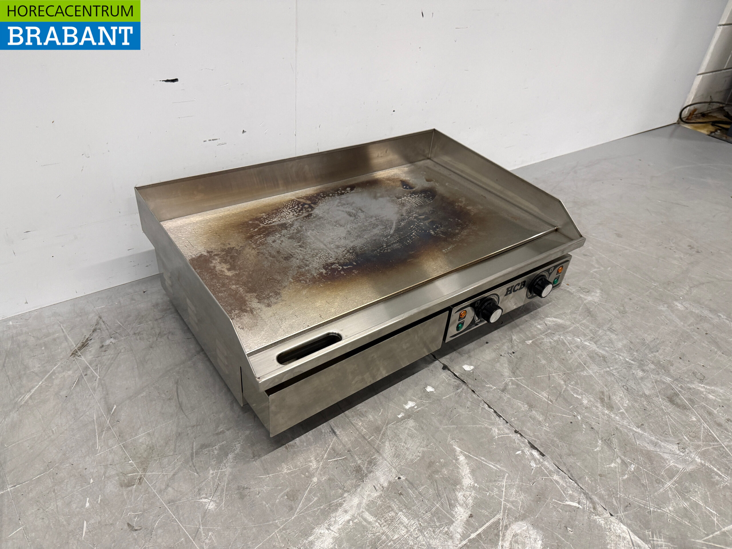 Edelstahl Glatte Grillplatte Griddle 73 cm 2 x 230V Horeca – Bild 3