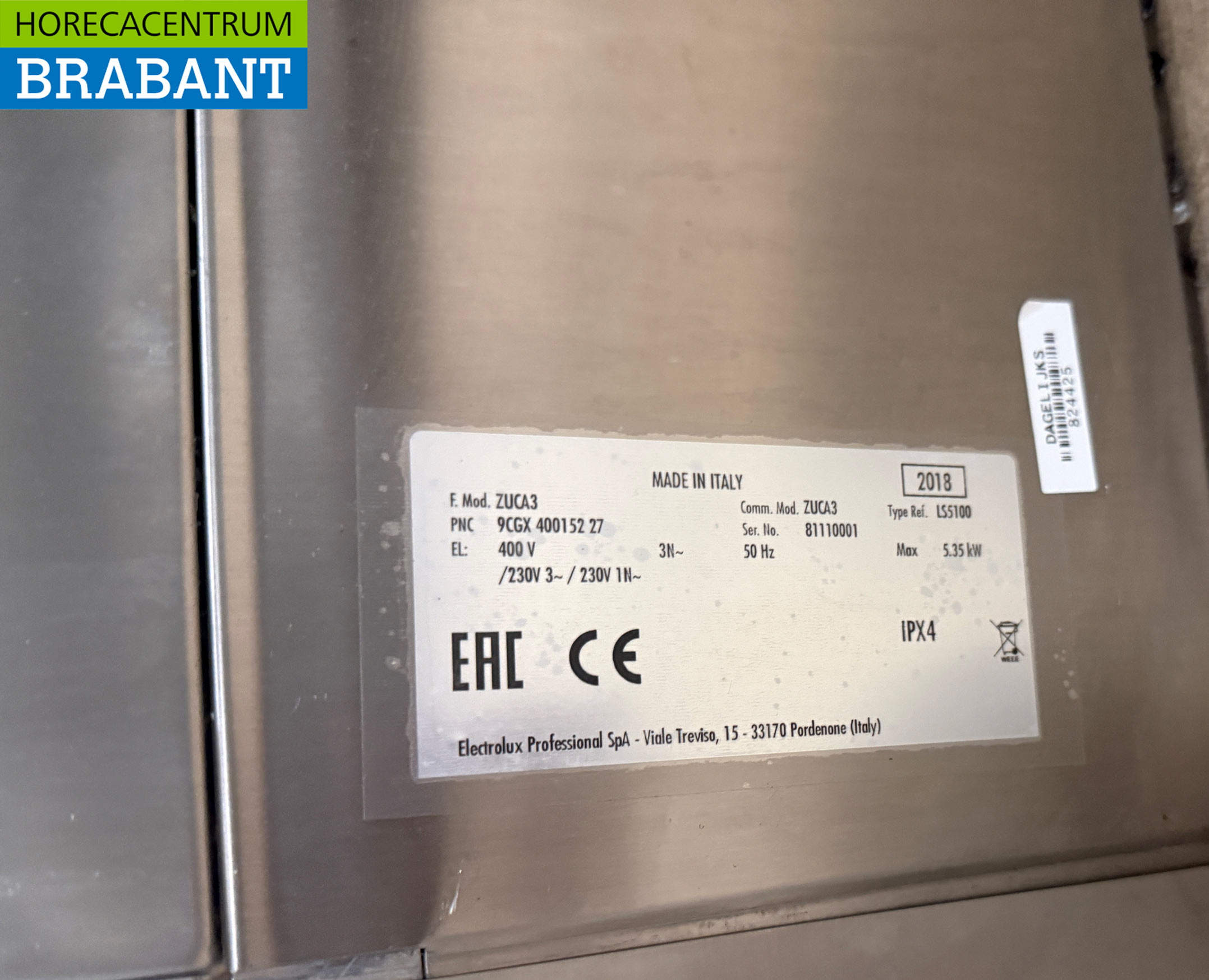 Zanussi Zuca3 Geschirrspüler aus Edelstahl 400V Horeca – Bild 6