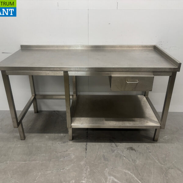 Edelstahl-Arbeitstisch mit Schublade 160 x 70 x 87,5 Horeca