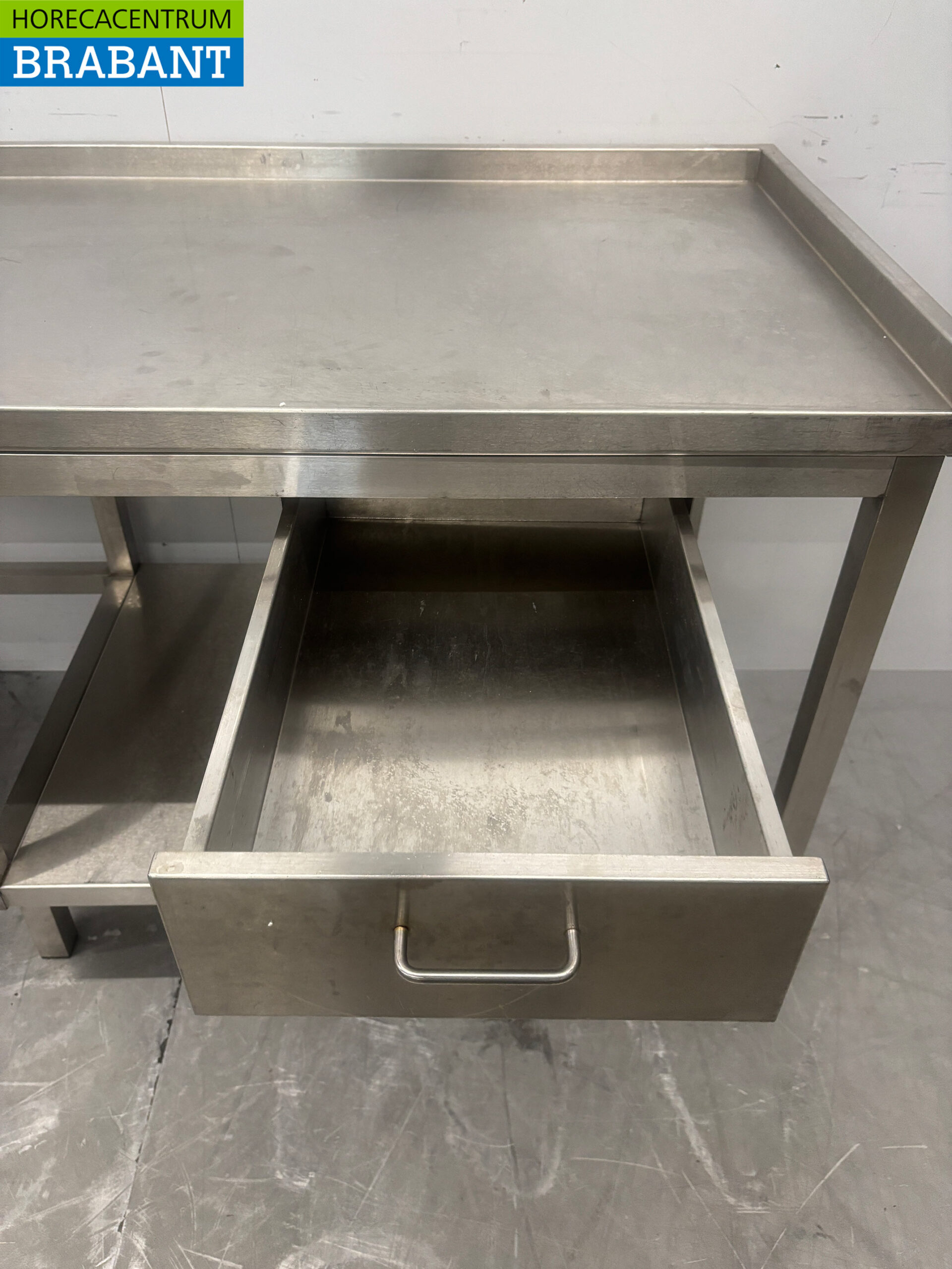Edelstahl-Arbeitstisch mit Schublade 160 x 70 x 87,5 Horeca – Bild 4