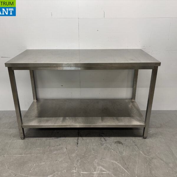 Arbeitstisch aus Edelstahl mit Unterregal 150 x 70 x 92 Catering