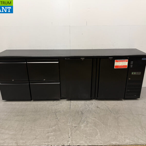 Polar Bar Kühlschrank 2 Türen und 4 Schubladen 254,2 cm 230V Horeca