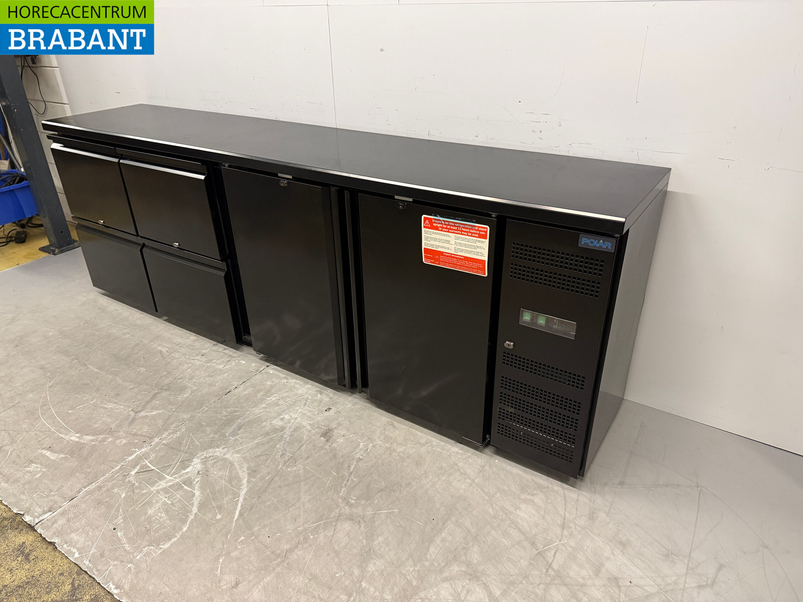 Polar Bar Kühlschrank 2 Türen und 4 Schubladen 254,2 cm 230V Horeca – Bild 2