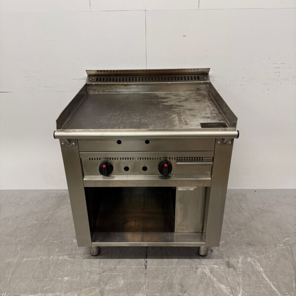 Edelstahl Casta Teppanyaki Grill Grillpfanne 80 cm GAS Horeca