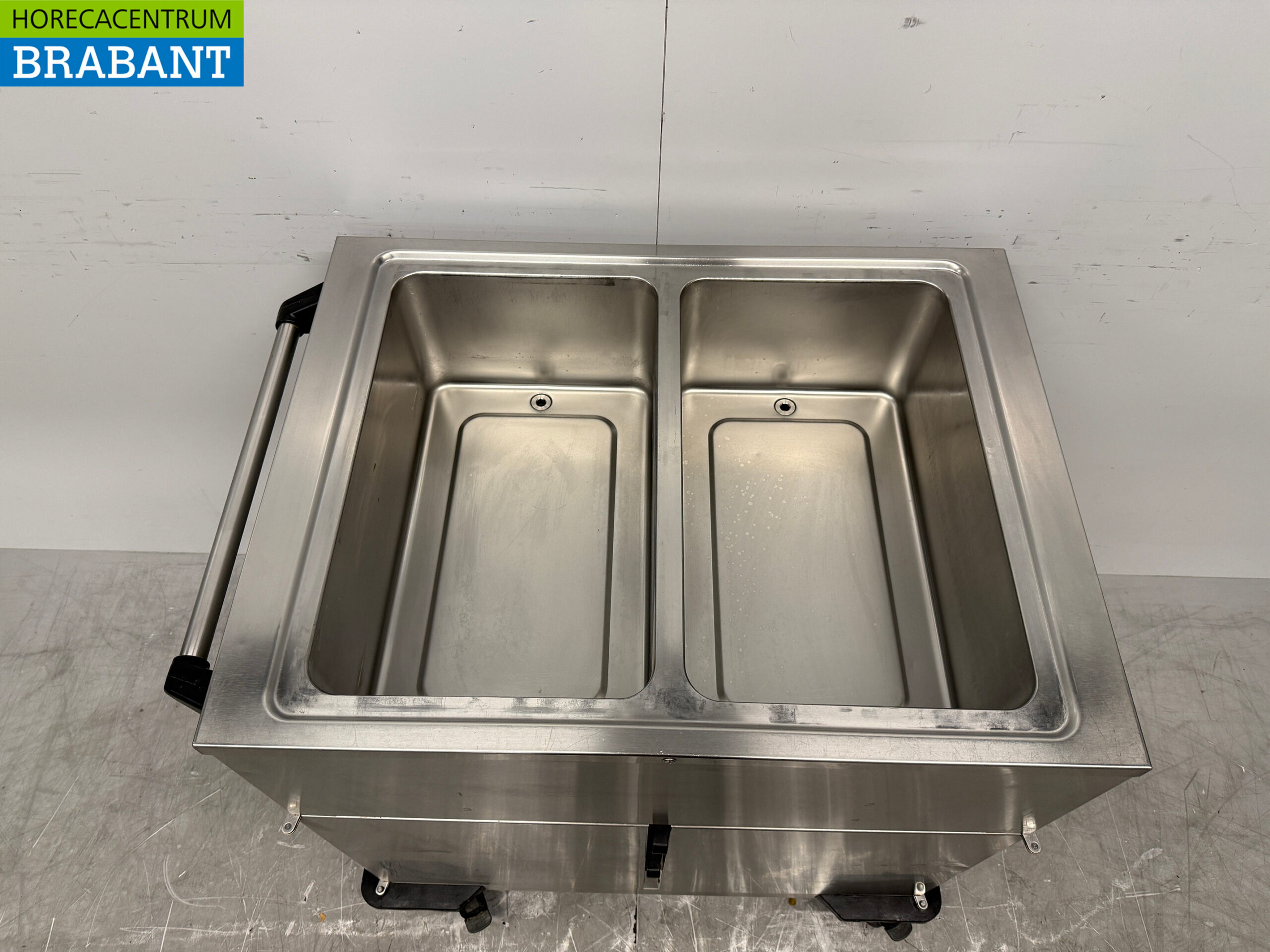 Rieber Mobile Bain-Marie aus Edelstahl 2 x 1/1 GN mit Wärmeschrank 230V Horeca – Bild 4