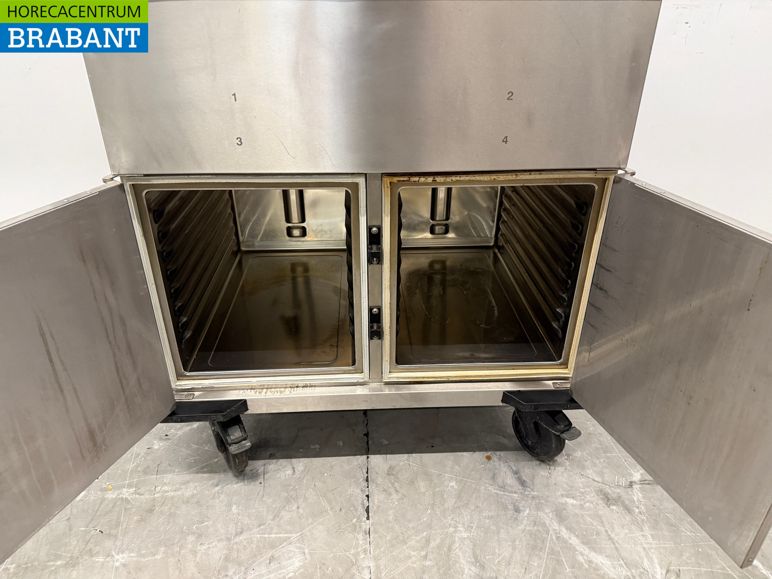 Rieber Mobile Bain-Marie aus Edelstahl 2 x 1/1 GN mit Wärmeschrank 230V Horeca – Bild 5