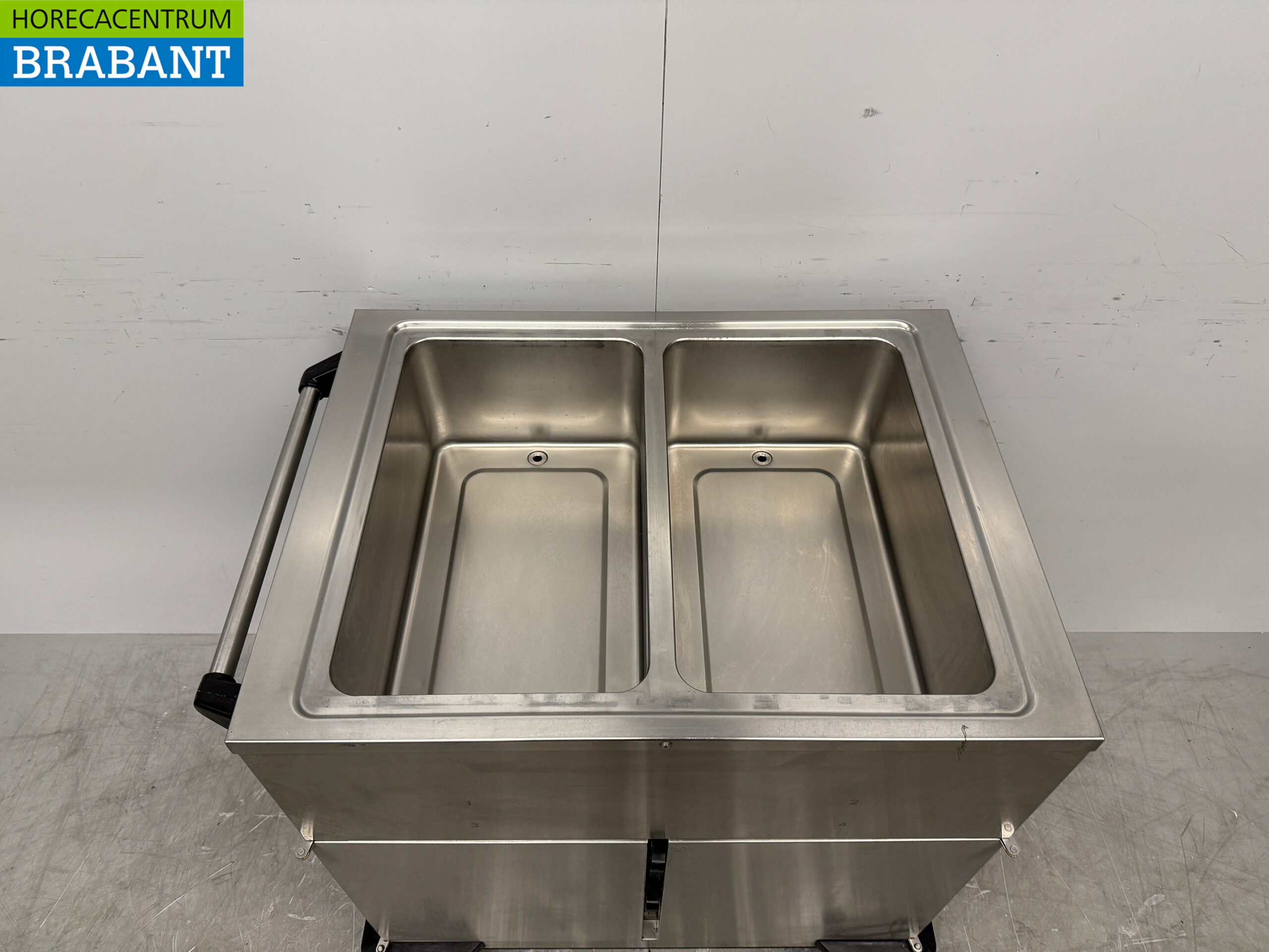 Rieber Mobile Bain-Marie aus Edelstahl 2 x 1/1 GN mit Wärmeschrank 230V Horeca – Bild 4