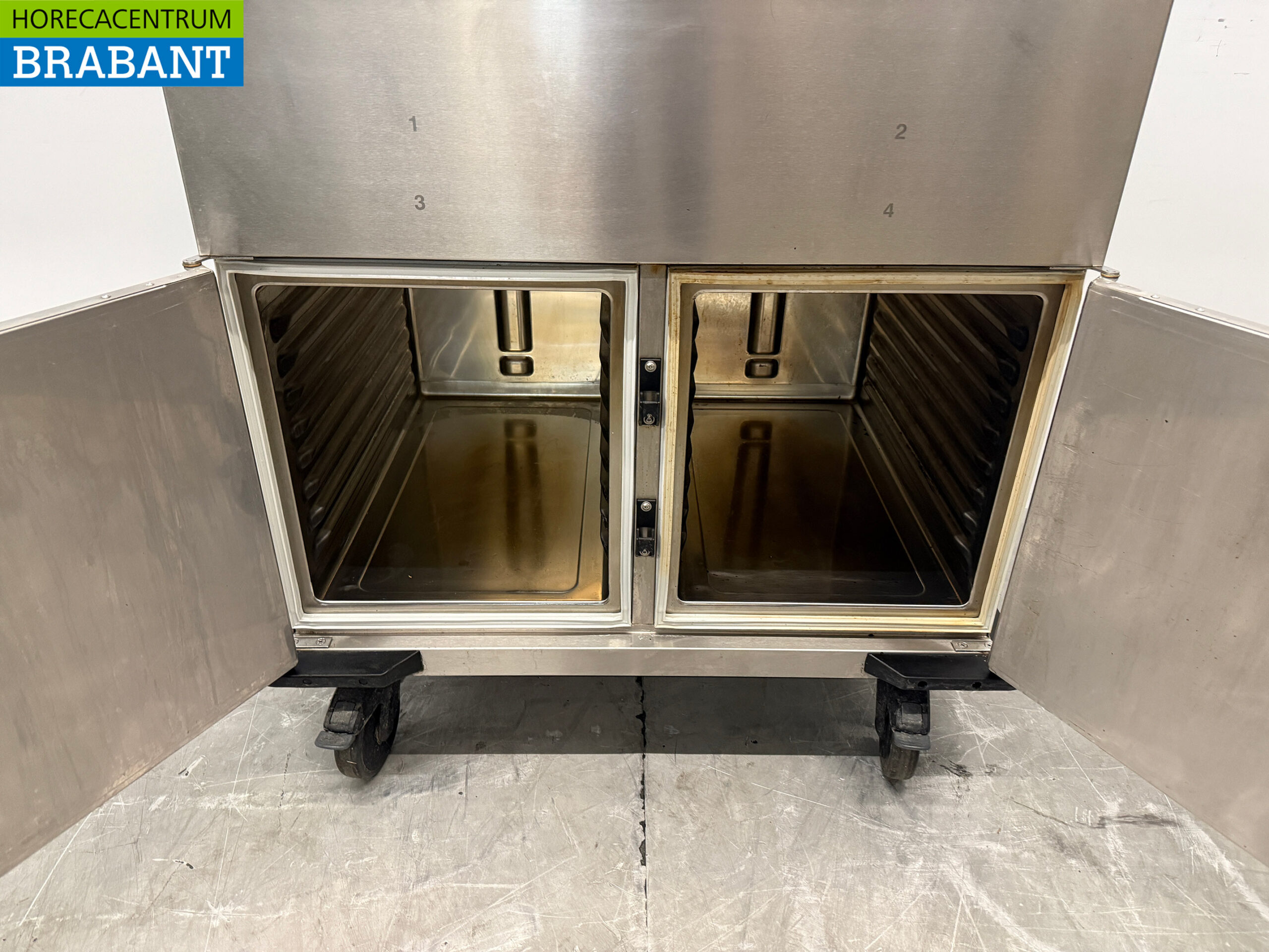 Rieber Mobile Bain-Marie aus Edelstahl 2 x 1/1 GN mit Wärmeschrank 230V Horeca – Bild 5