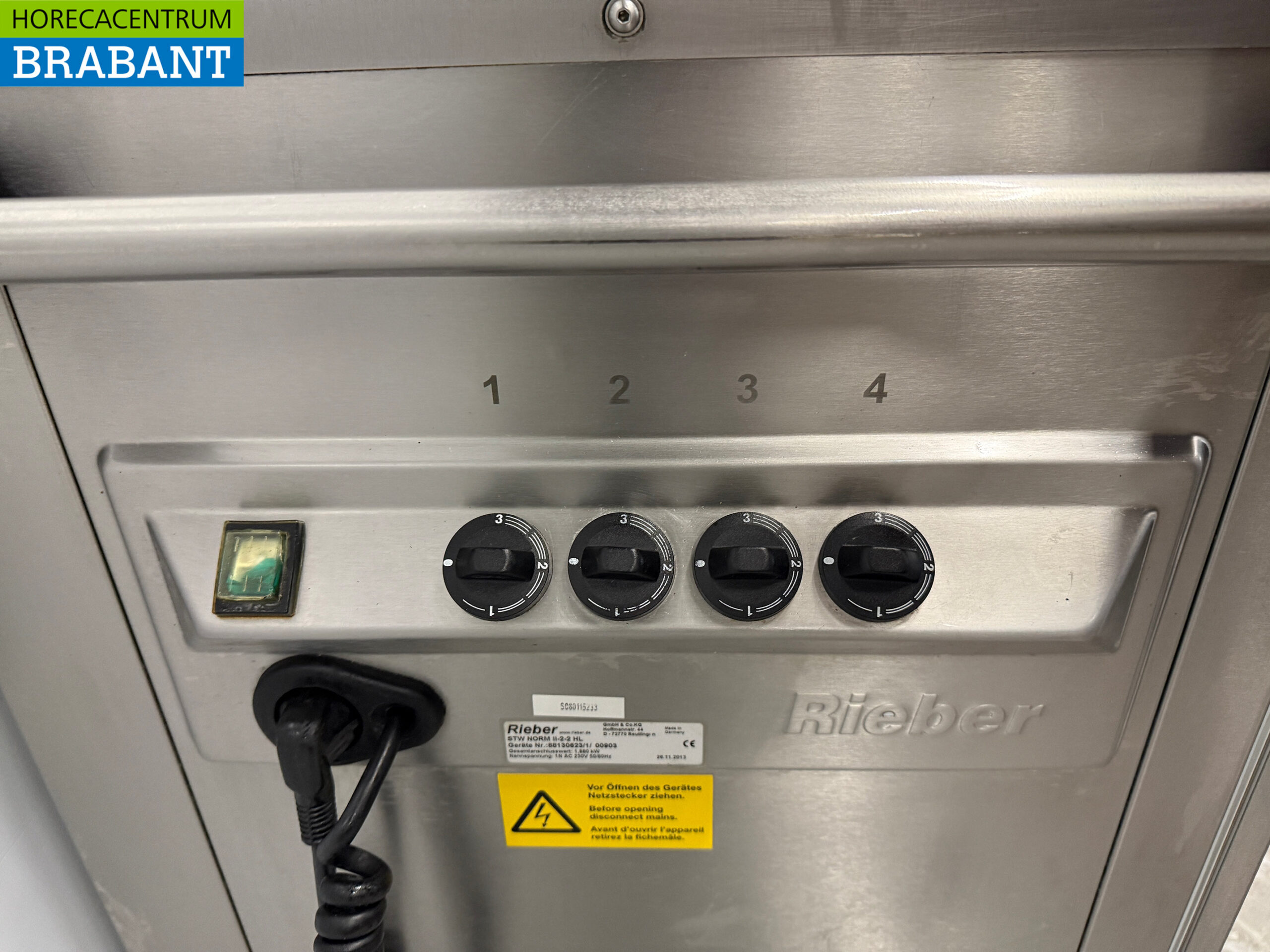 Rieber Mobile Bain-Marie aus Edelstahl 2 x 1/1 GN mit Wärmeschrank 230V Horeca – Bild 6