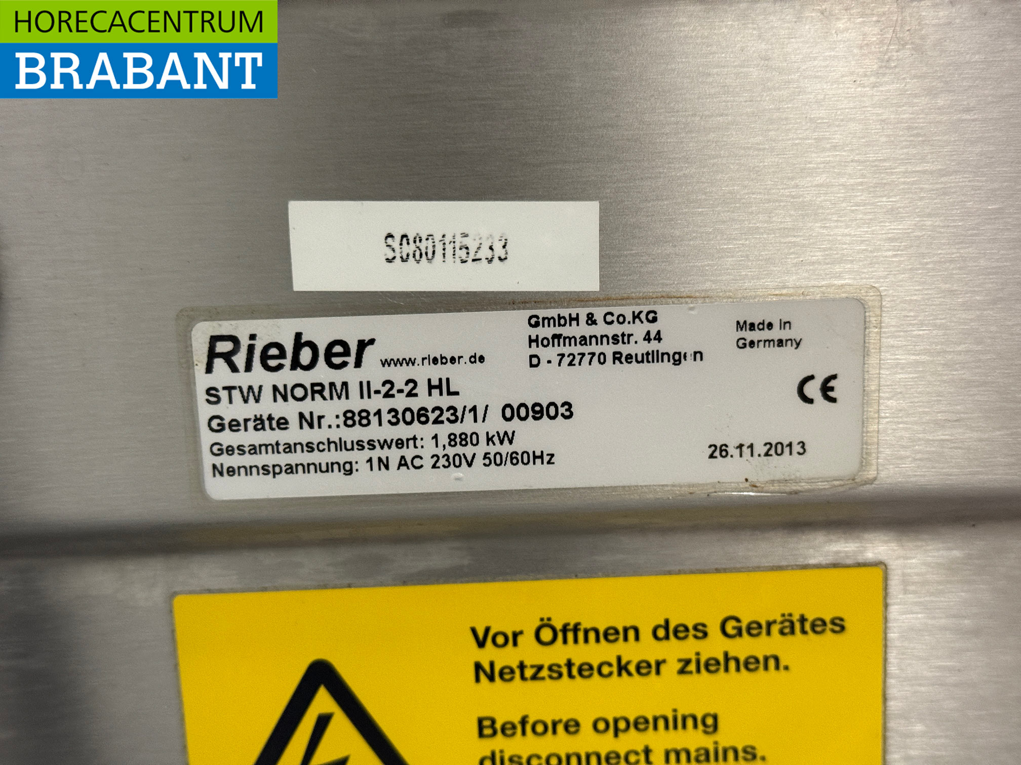 Rieber Mobile Bain-Marie aus Edelstahl 2 x 1/1 GN mit Wärmeschrank 230V Horeca – Bild 7