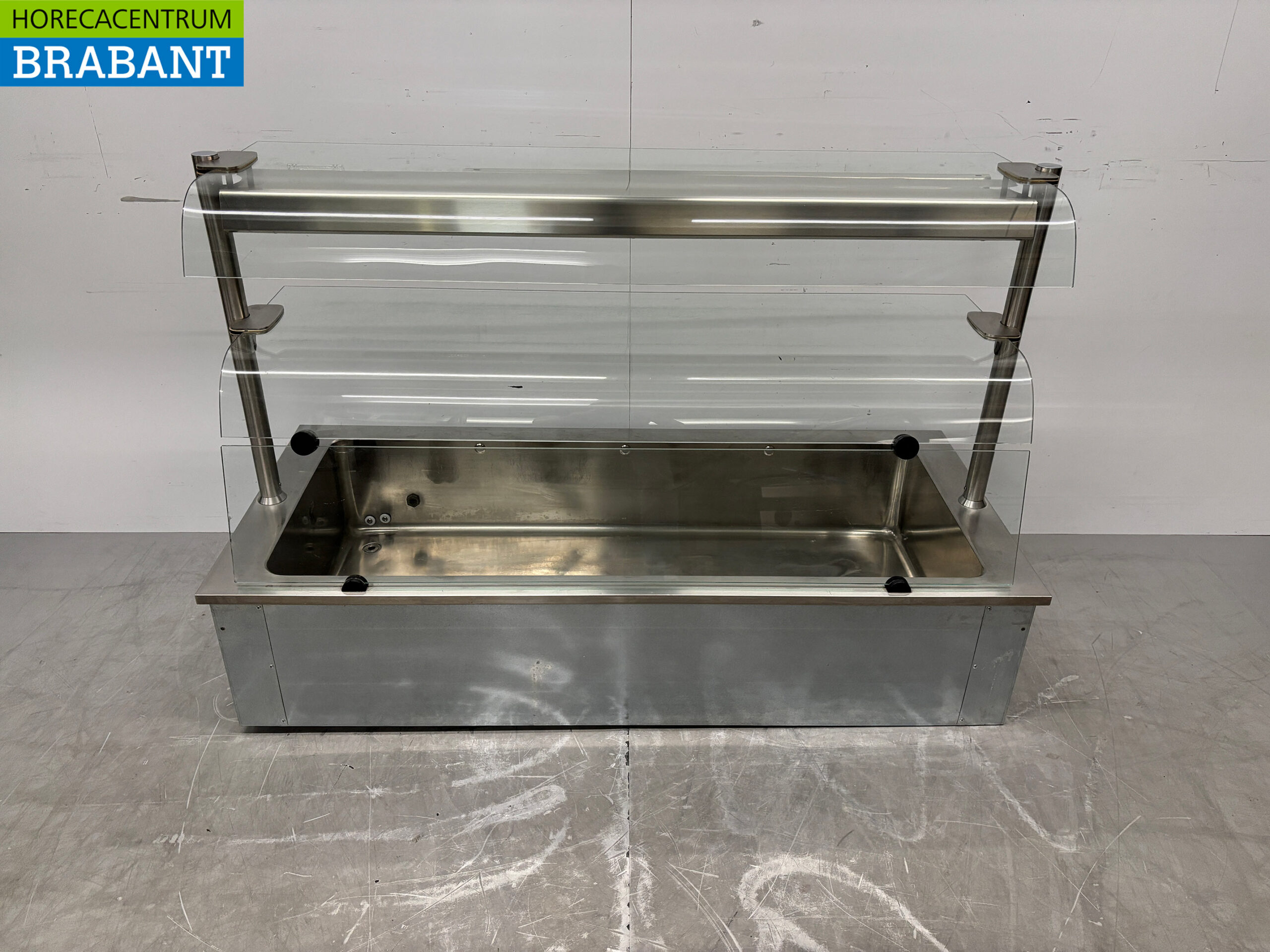 Bain Marie aus Edelstahl zum Einbauen 4 x 1/1 GN 146 cm 230V Horeca