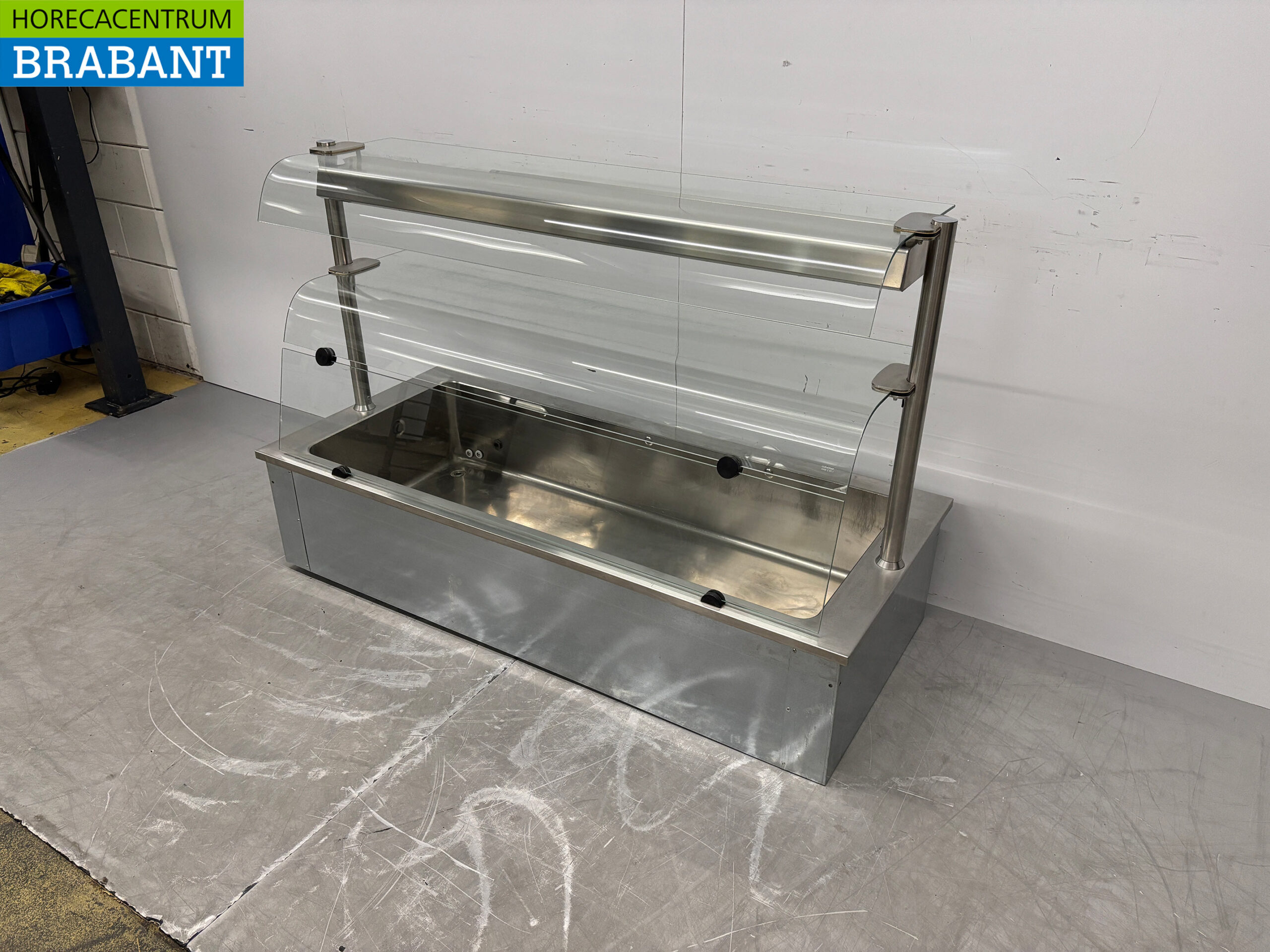 Bain Marie aus Edelstahl zum Einbauen 4 x 1/1 GN 146 cm 230V Horeca – Bild 3