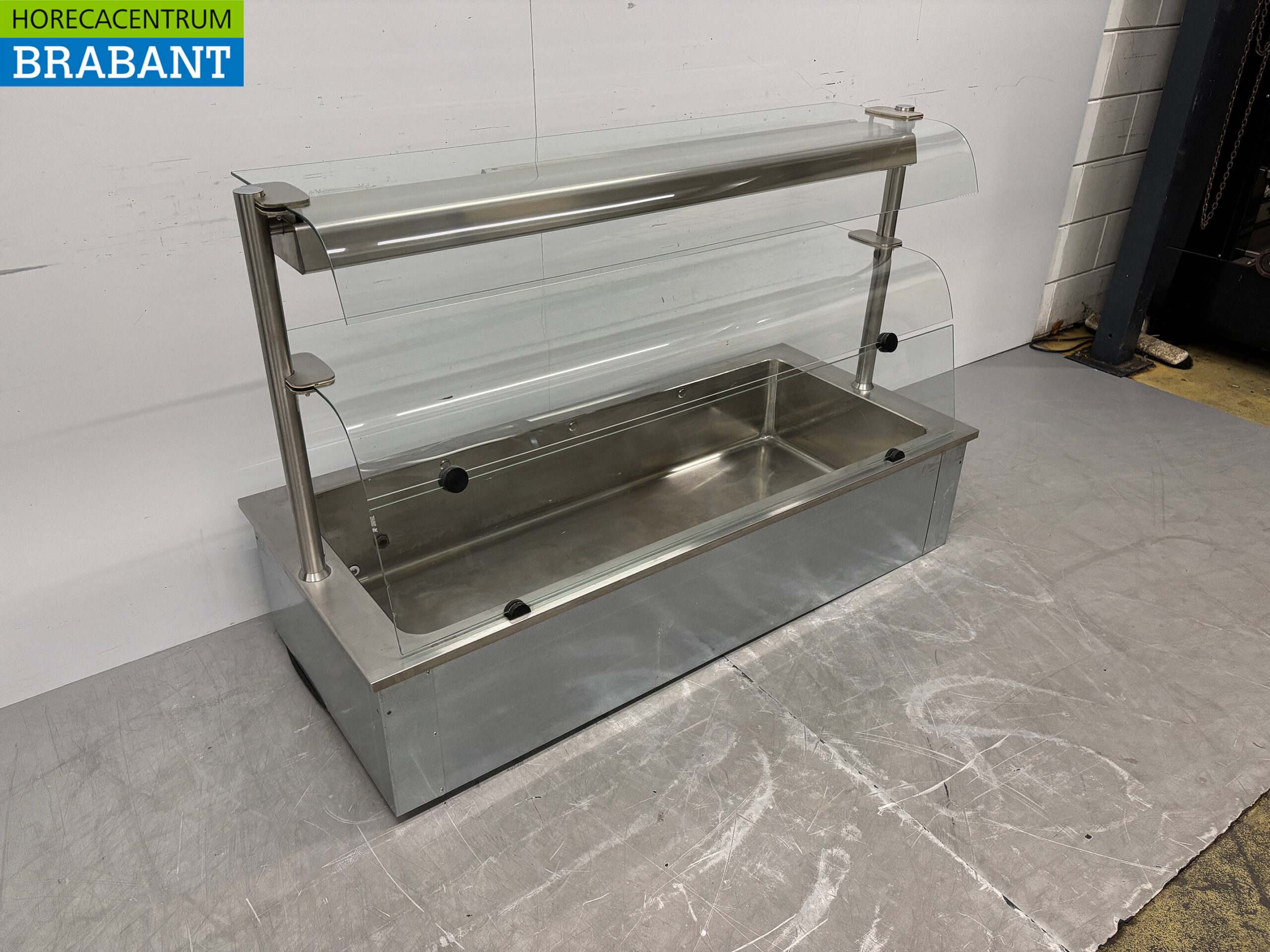 Bain Marie aus Edelstahl zum Einbauen 4 x 1/1 GN 146 cm 230V Horeca – Bild 4