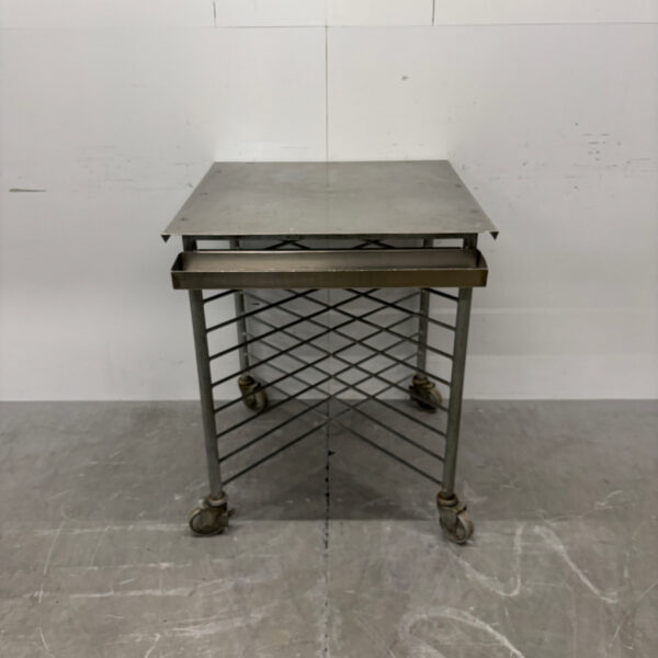 Edelstahl Mobiler Wagen 75 x 75 x 90,5 Horeca
