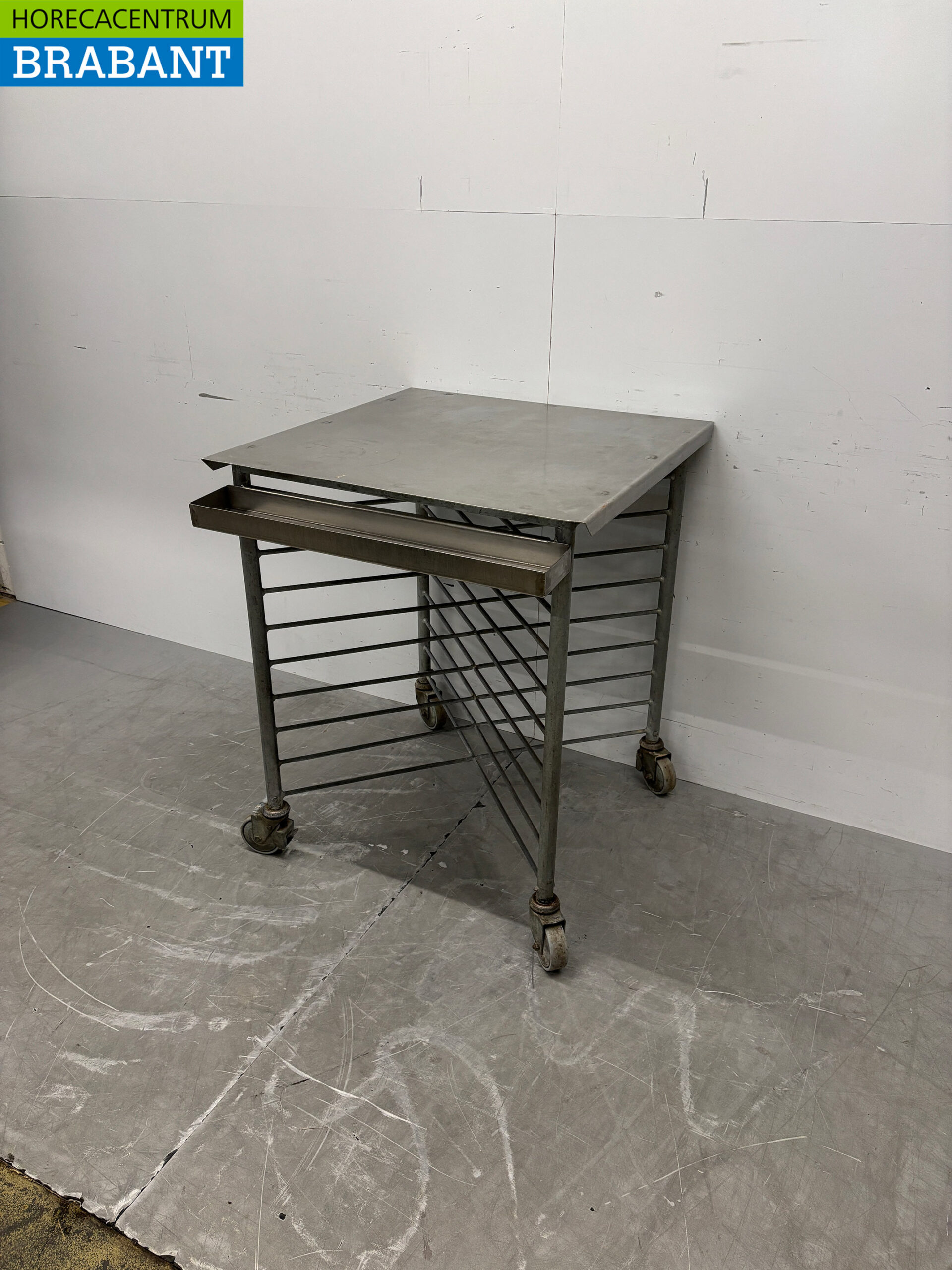 Edelstahl Mobiler Wagen 75 x 75 x 90,5 Horeca – Bild 2