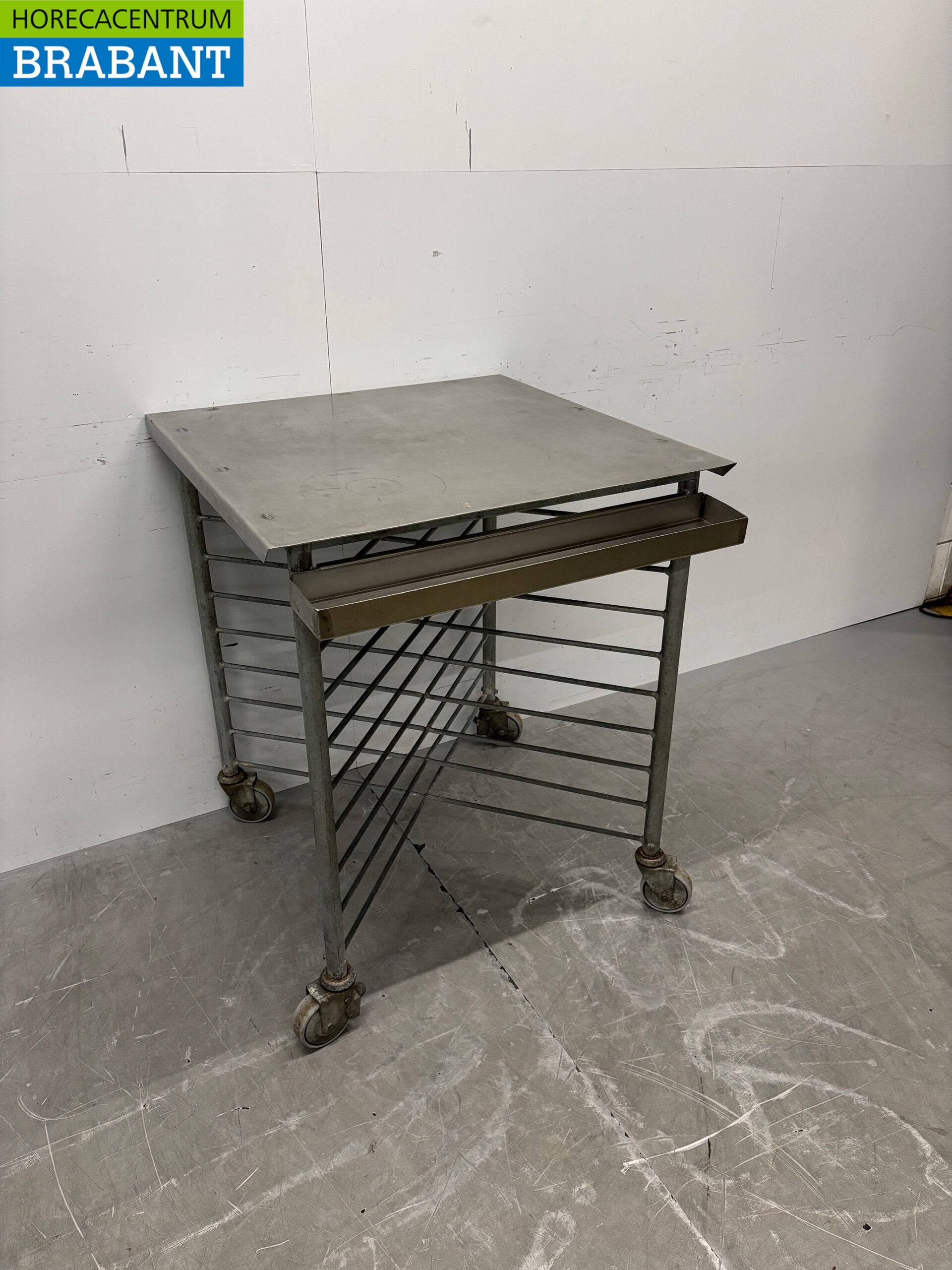 Edelstahl Mobiler Wagen 75 x 75 x 90,5 Horeca – Bild 3