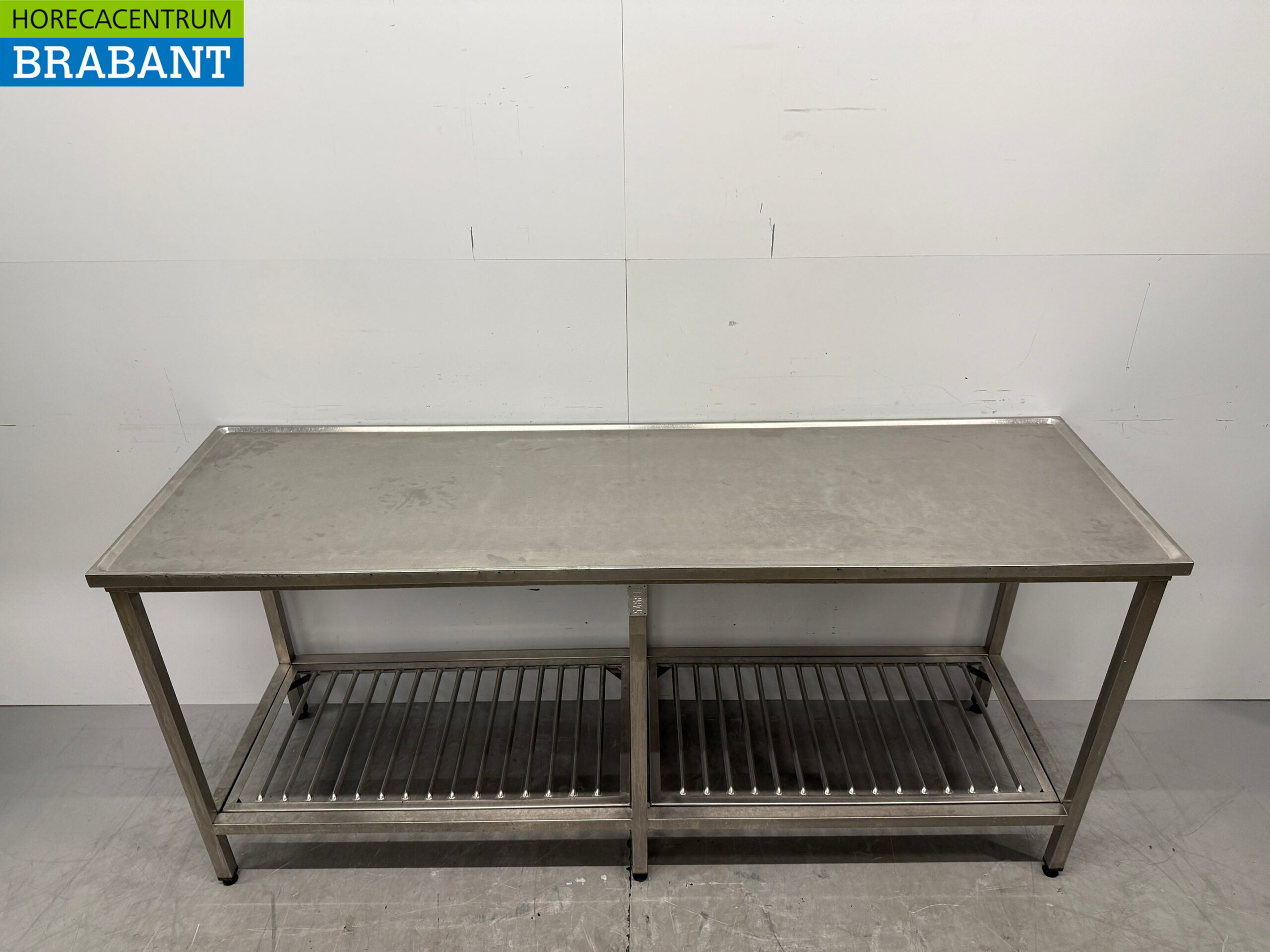 Edelstahl-Arbeitstisch mit Zwischenboden 200 x 60 x 91 cm Catering – Bild 4