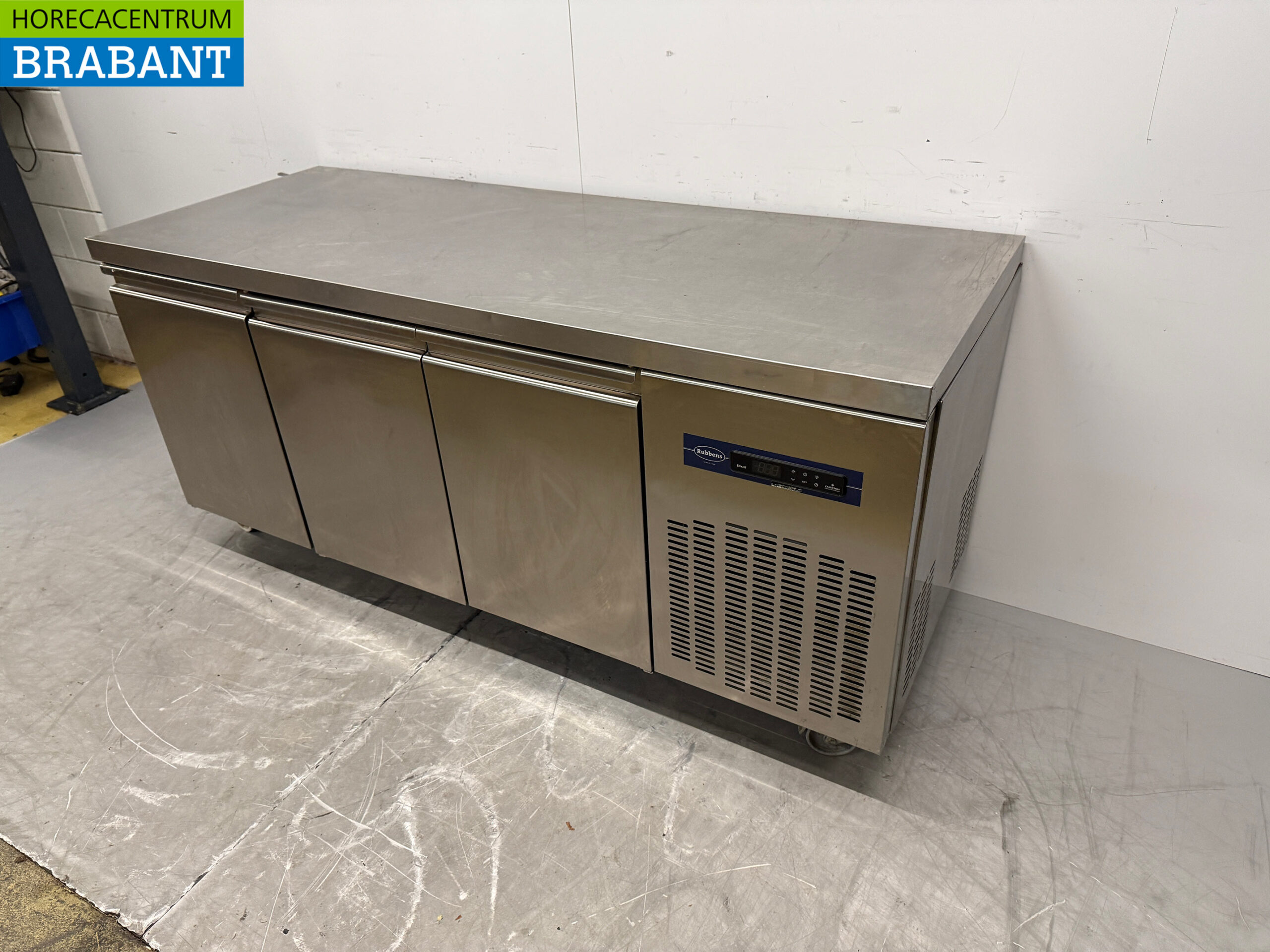 Edelstahl Rubbens Mobile Gefriertruhe Werkbank 3 Türen 184,5 cm 230V Horeca – Bild 2