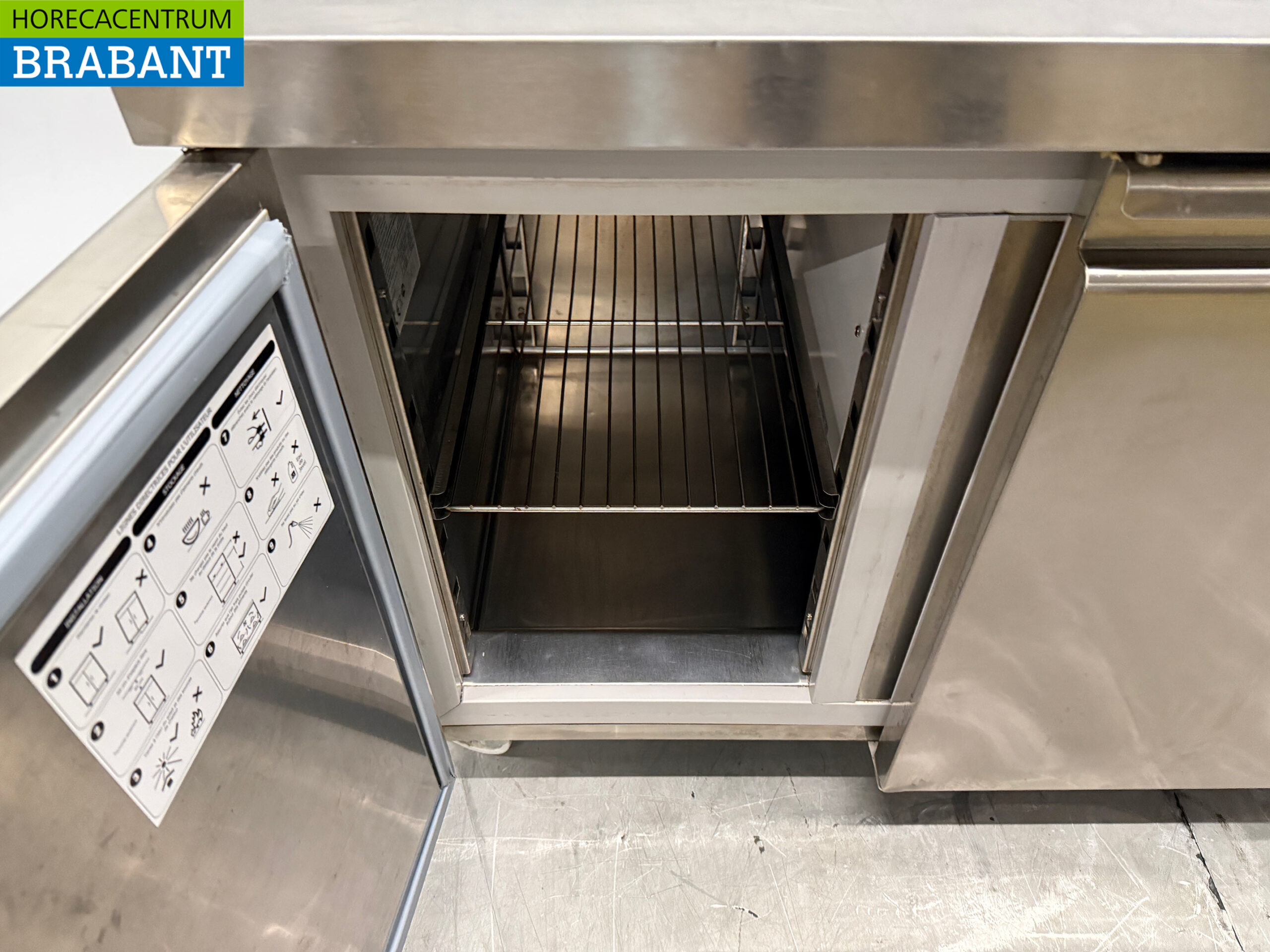 Edelstahl Rubbens Mobile Gefriertruhe Werkbank 3 Türen 184,5 cm 230V Horeca – Bild 5