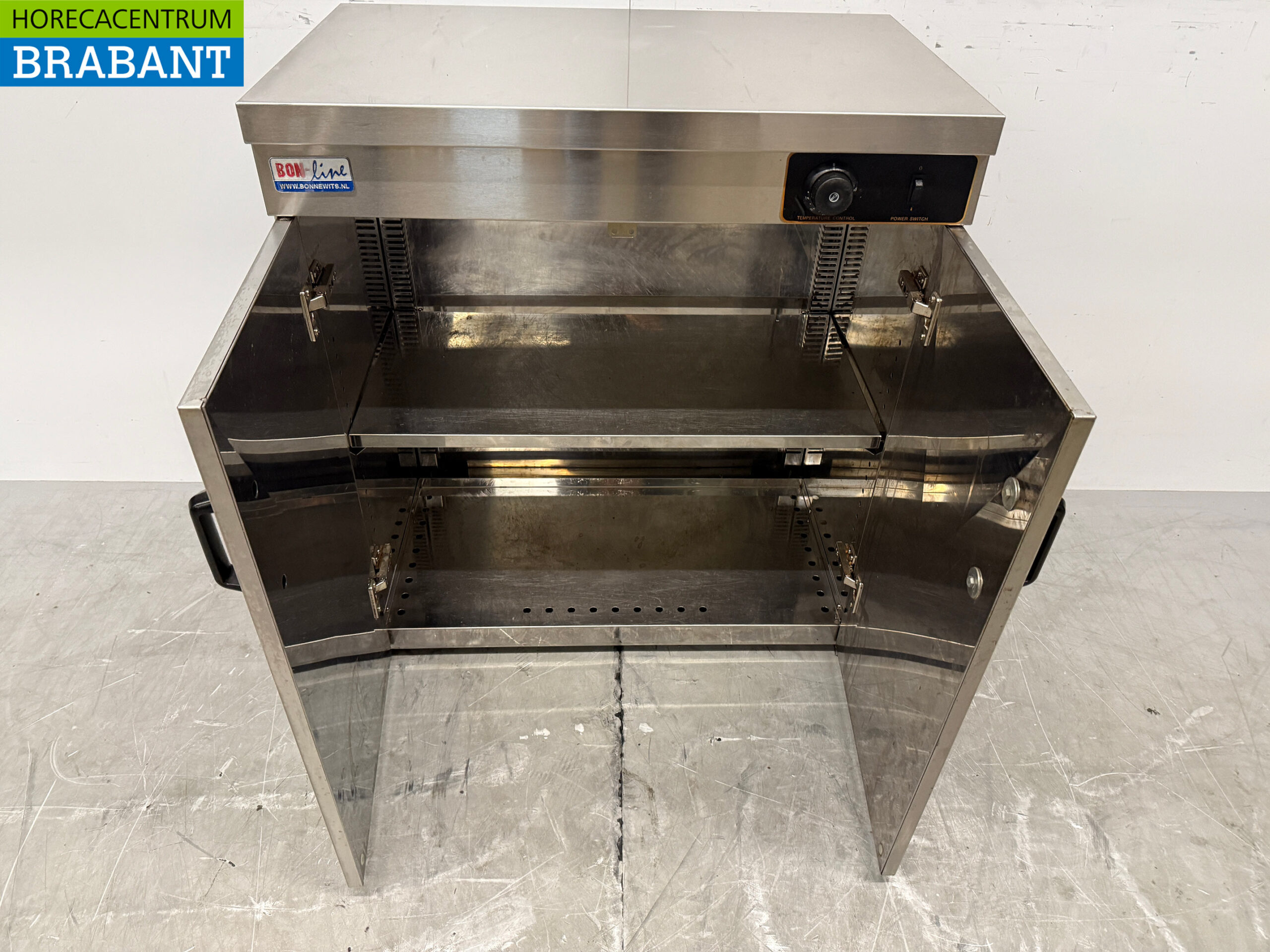 Bon-line Tellerwärmer aus Edelstahl Warmhalteschrank 75 cm 230V Horeca – Bild 4
