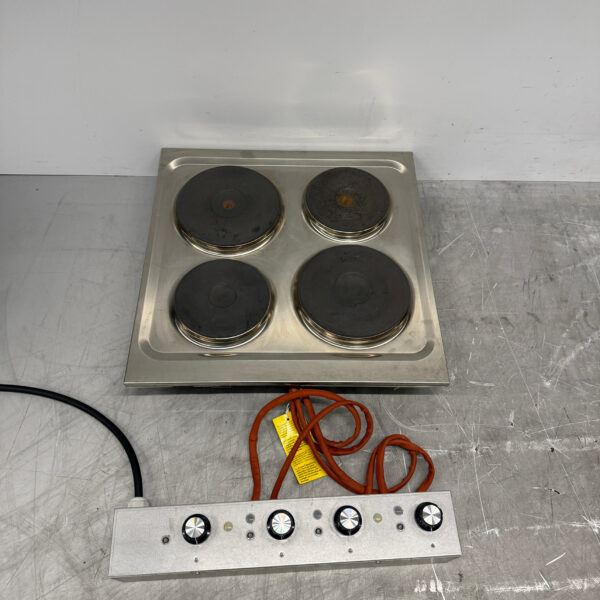 Mareno 4-Flammen-Elektroherd aus Edelstahl 60 cm 400V Horeca