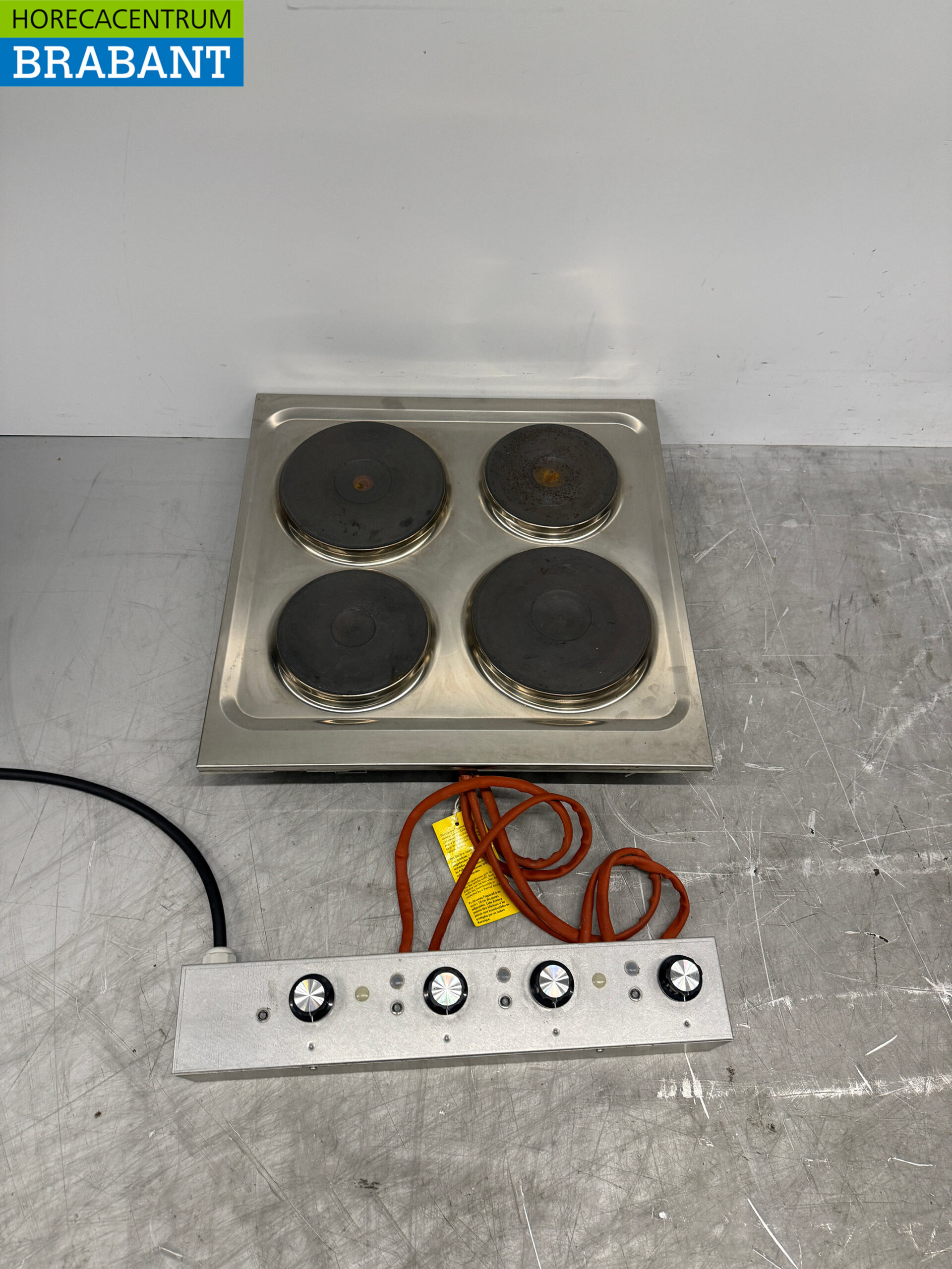 Mareno 4-Flammen-Elektroherd aus Edelstahl 60 cm 400V Horeca