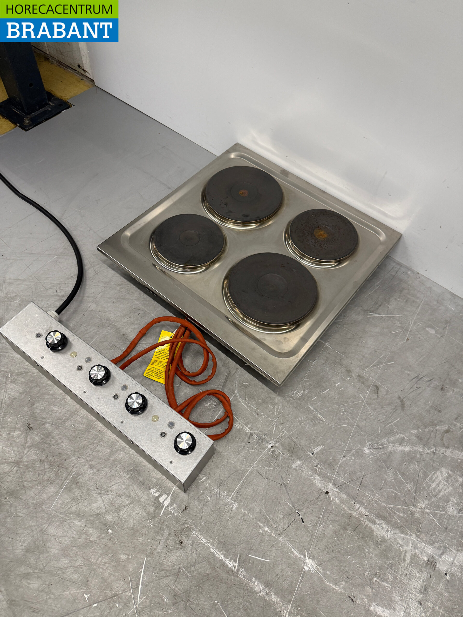Mareno 4-Flammen-Elektroherd aus Edelstahl 60 cm 400V Horeca – Bild 2