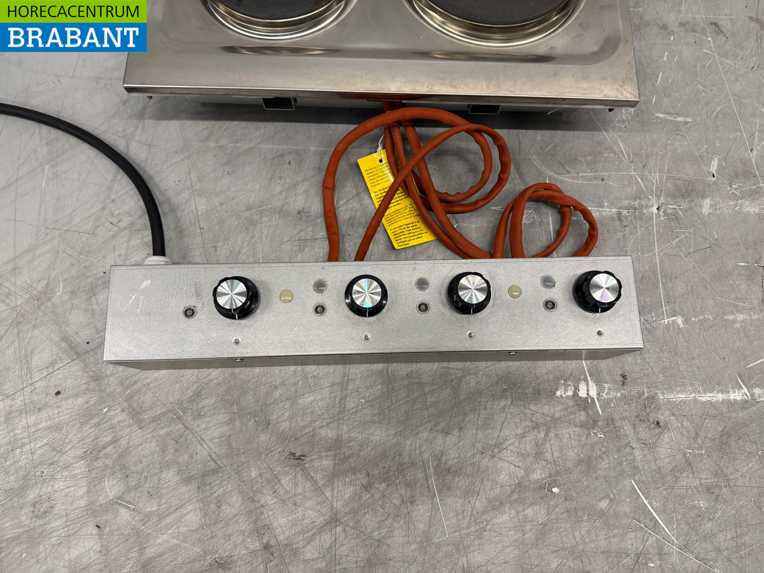 Mareno 4-Flammen-Elektroherd aus Edelstahl 60 cm 400V Horeca – Bild 4