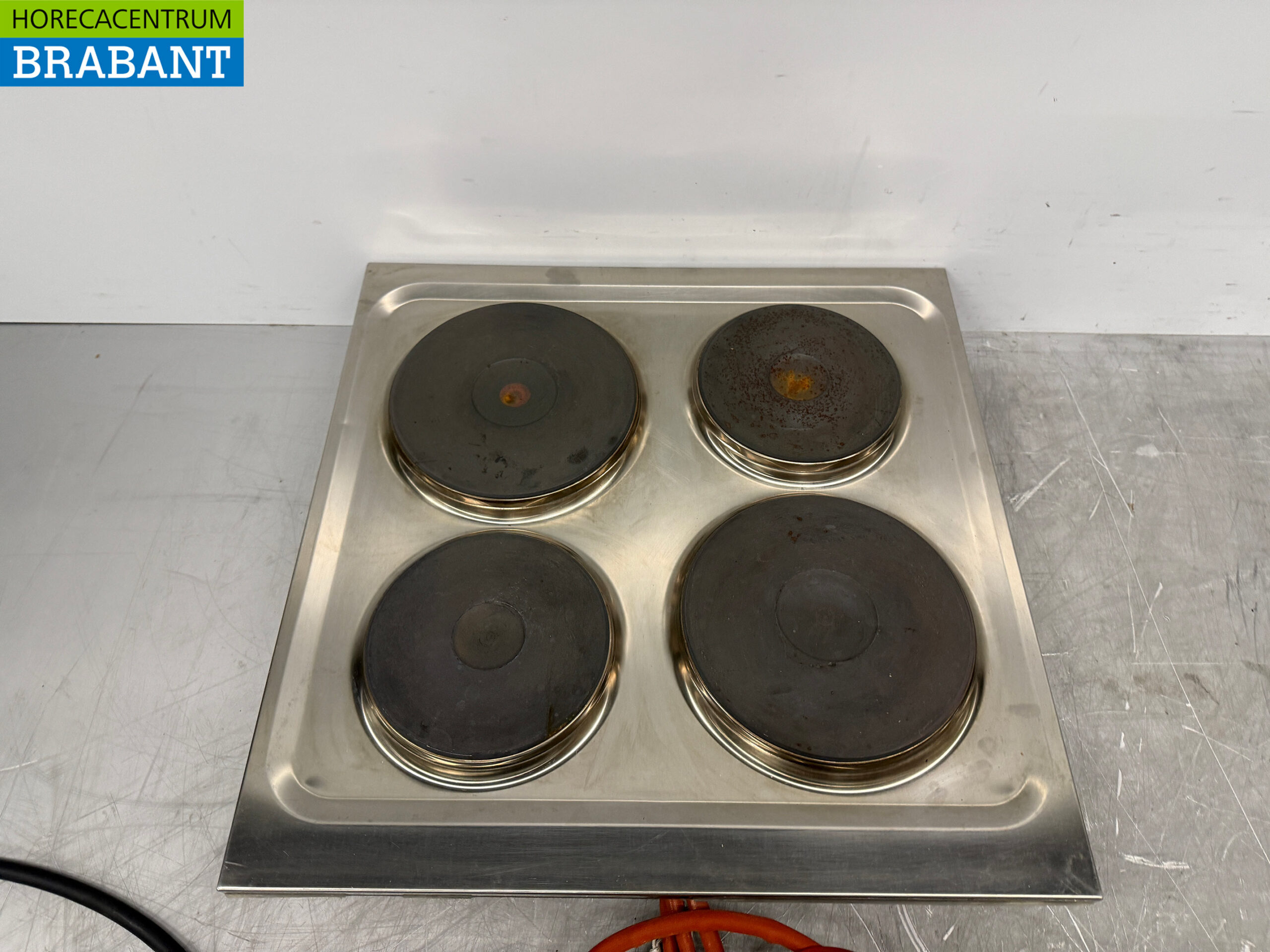 Mareno 4-Flammen-Elektroherd aus Edelstahl 60 cm 400V Horeca – Bild 5