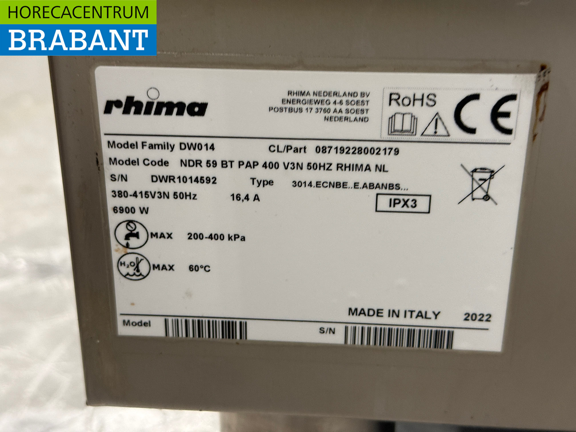 Edelstahl Rhima DR 59 Durchschubspülmaschine 400V Horeca – Bild 7