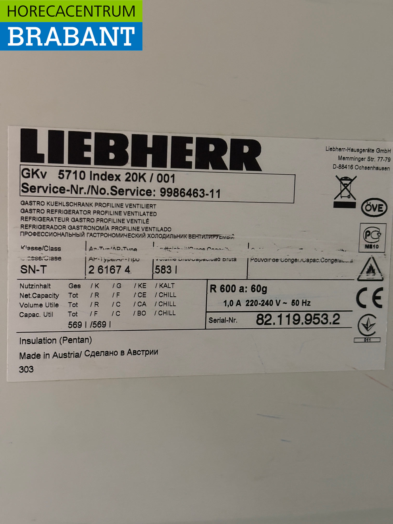 Liebherr Kühlschrank 583 Liter 230V Horeca – Bild 5