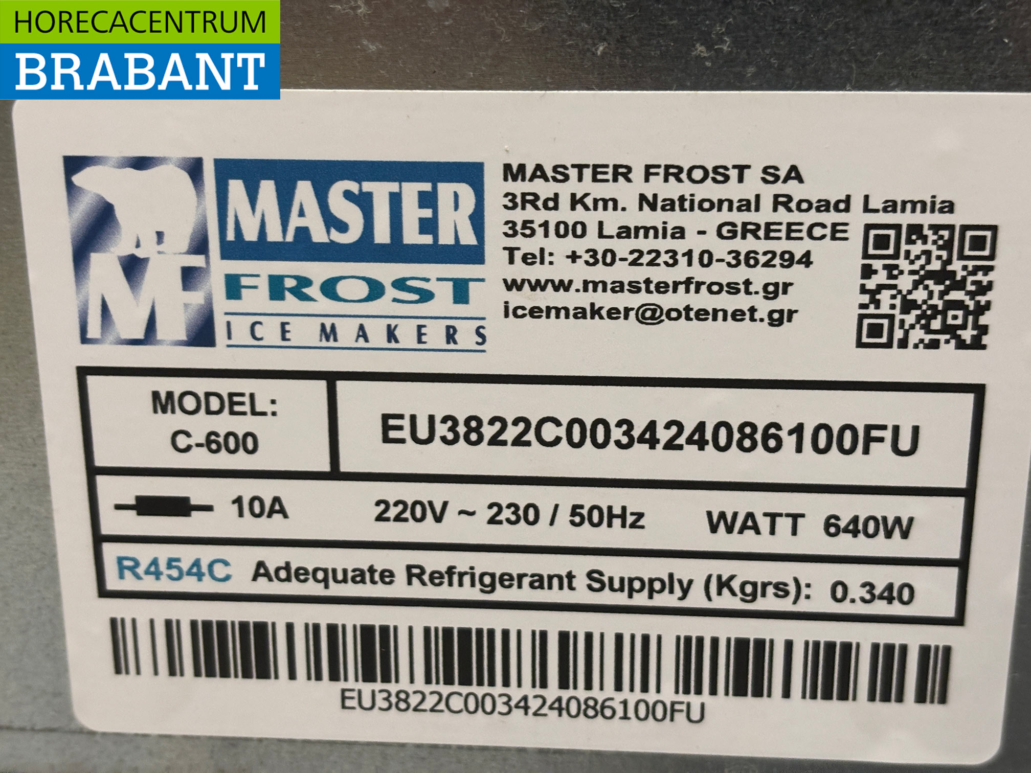 Masterfrost Eiswürfelmaschine aus Edelstahl 60 Kilo pro Tag 230V Horeca – Bild 7